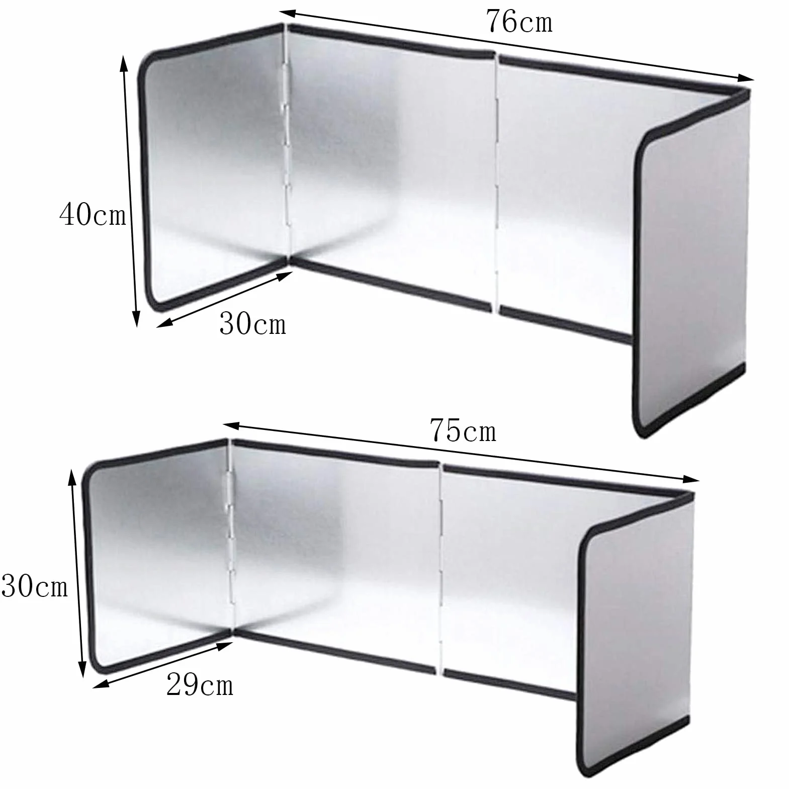 Pantalla Antiadherente de Tres Lados Protector contra Salpicaduras de Cocina Plegable (XL)