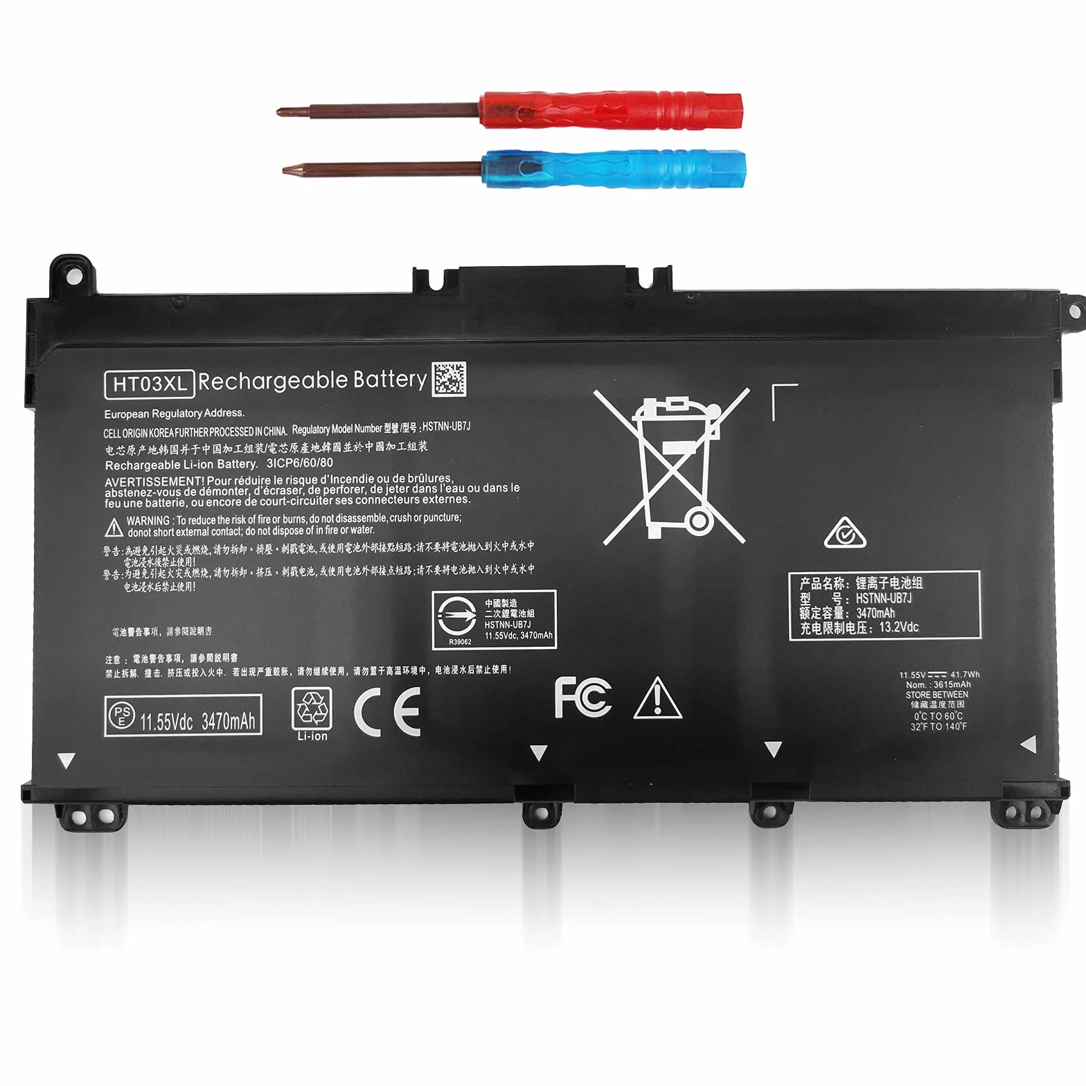 Batería HT03XL para HP Pavilion 15-CS 15-DA 15-DB 17-CA 17-BY 15-CS0053CL 15-cs1063cl 15-da012dx 15-da1005dx 15-db0011dx 17-ca0013ng 17-ca0010cy 17-by1053dx 17-by1033dx L11119-855 L11421-542 L11421