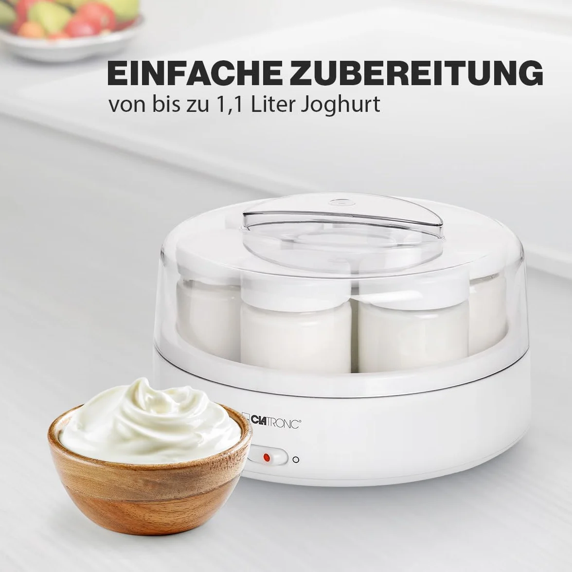 Clatronic Yogurtera JM 3344 7 tarros 160 ml yogur queso