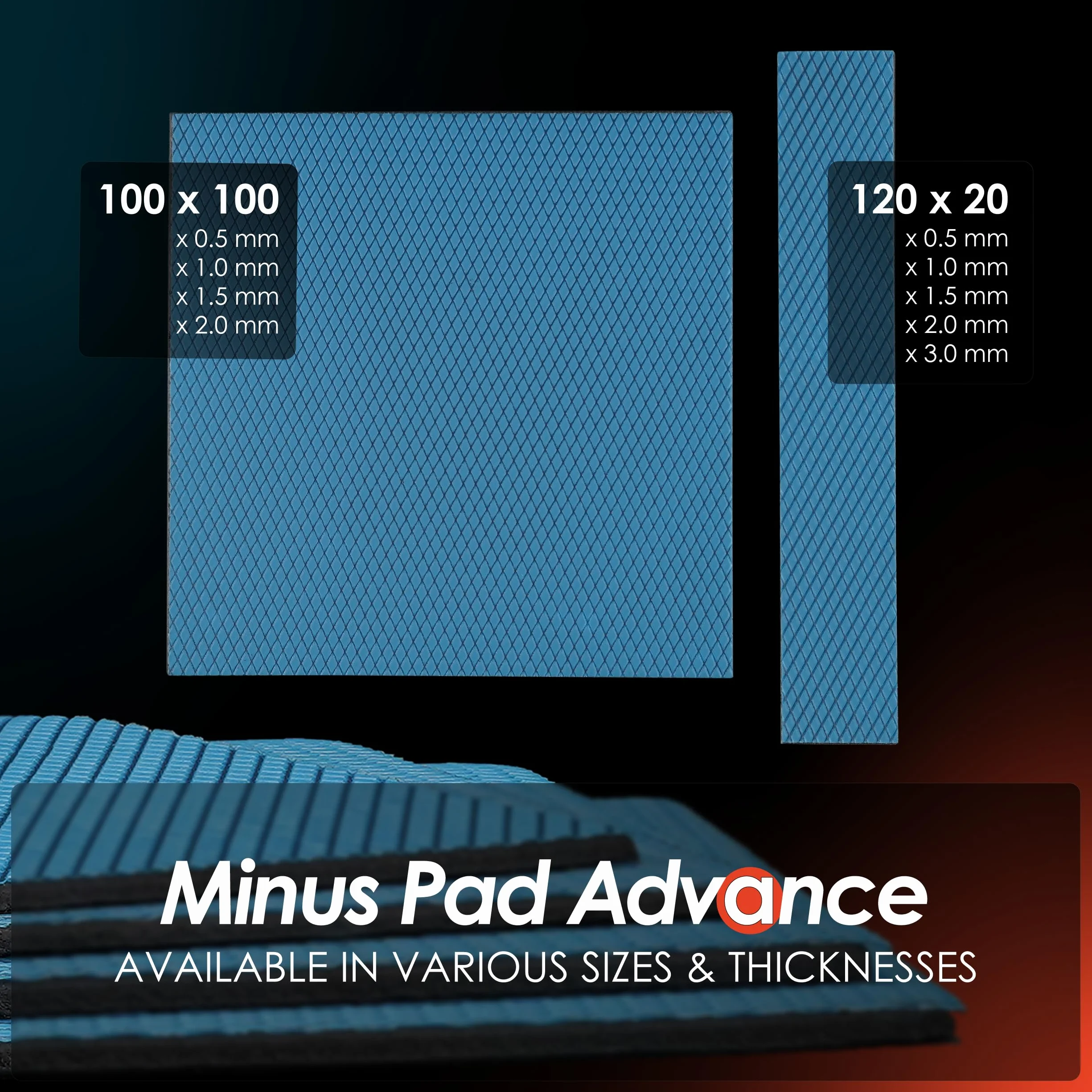 Thermal Grizzly Minus Pad Advance - 120 x 20 x 1,5 mm, 4 St?ck