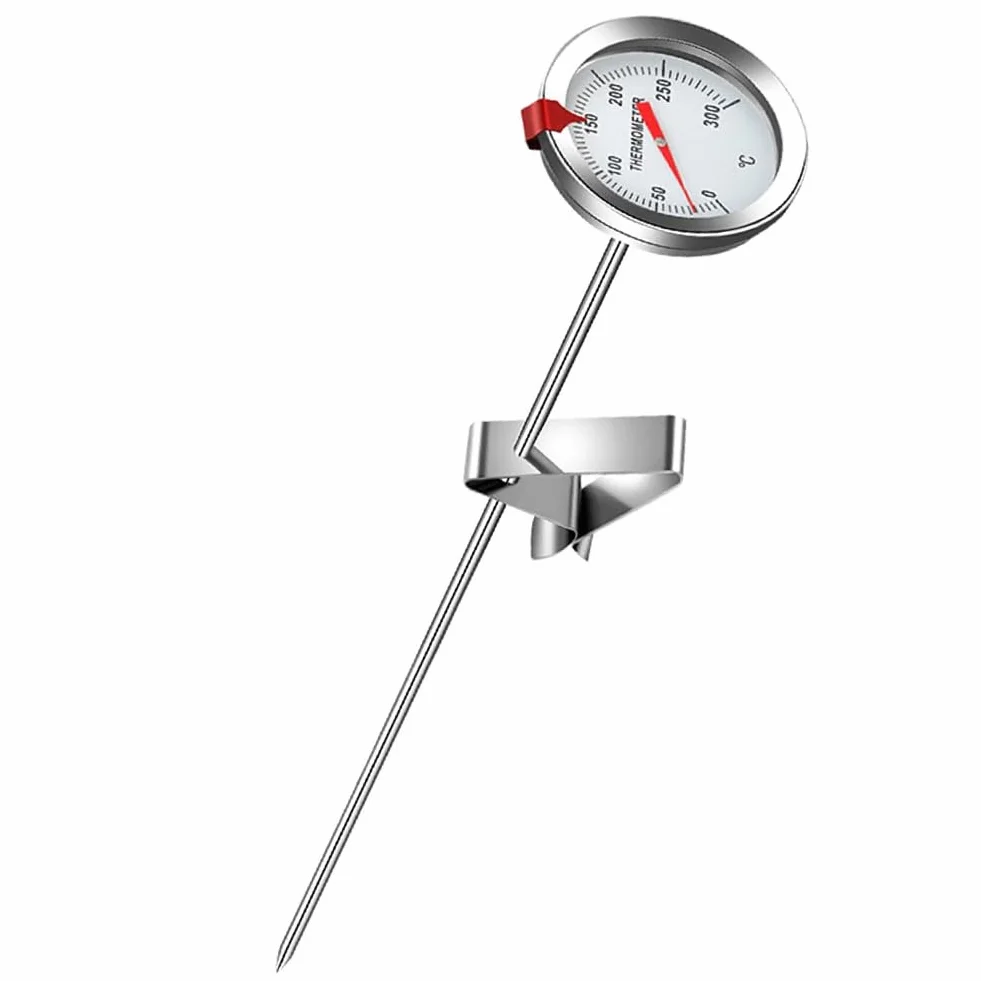 Termómetro de acero inoxidable para alimentos, sonda 15 cm, 0-300°C, lectura de esfera