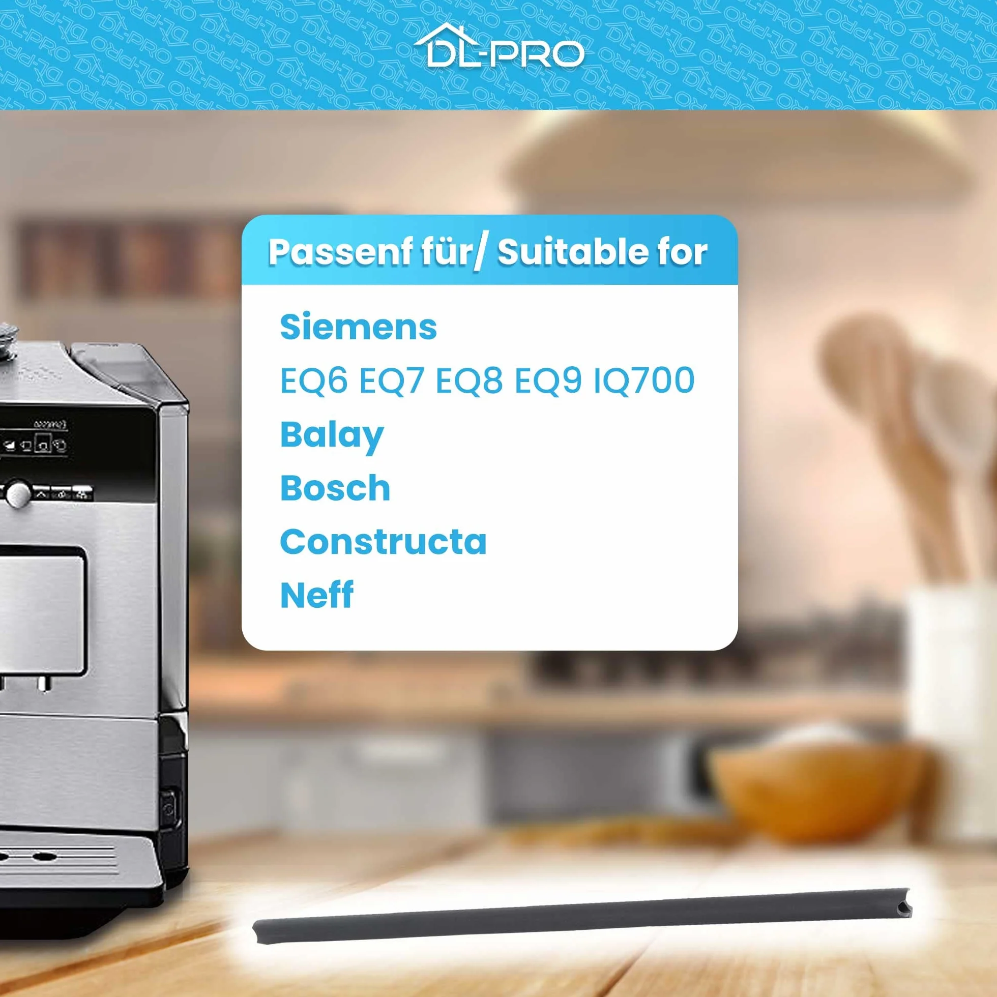 Siemens 12011773 Tubo de aspiración de leche 180 mm para cafetera EQ6 EQ7 EQ8 EQ9 IQ700