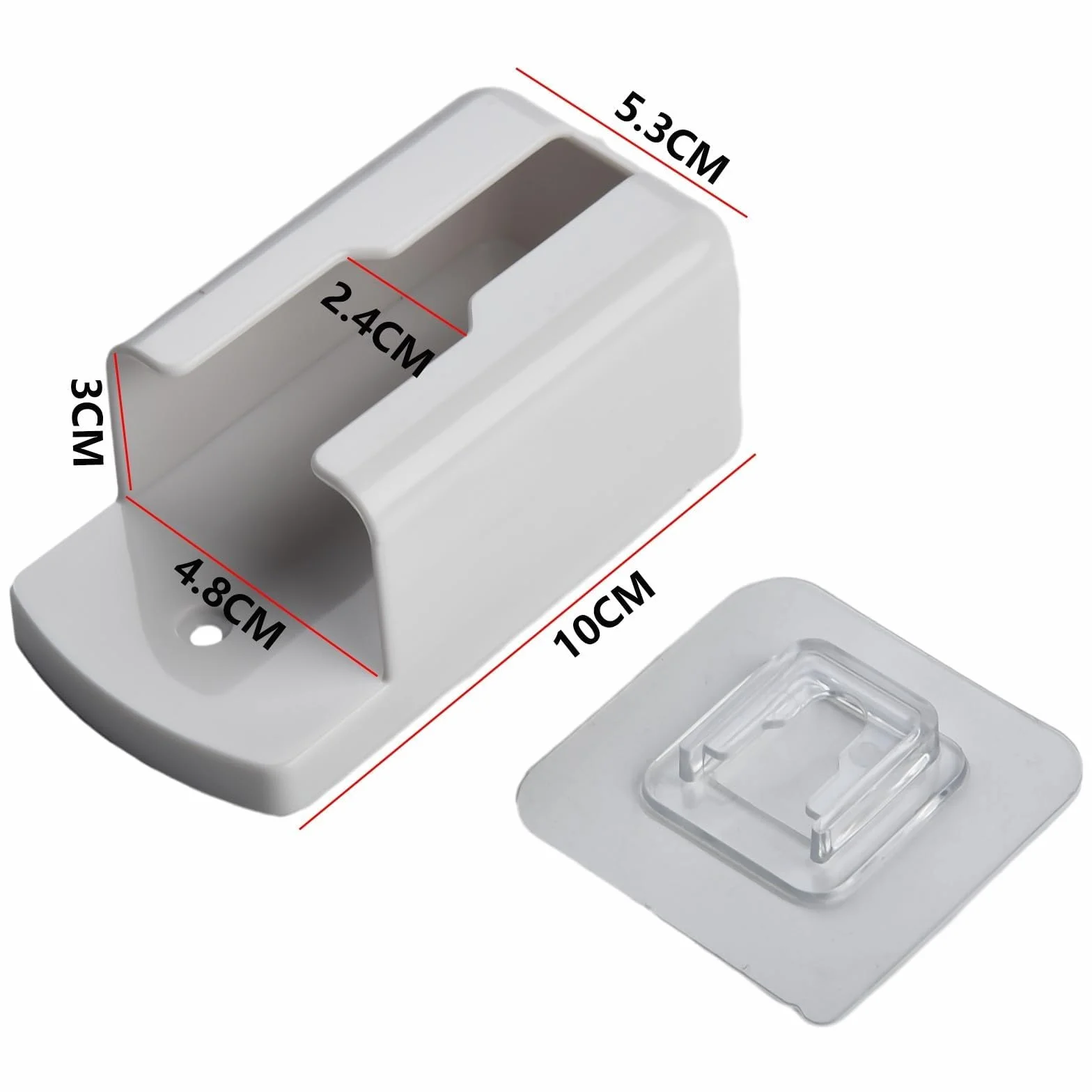 Soporte universal para control remoto montado en la pared, organizador de almacenamiento para aire acondicionado, TV, teléfono de plástico
