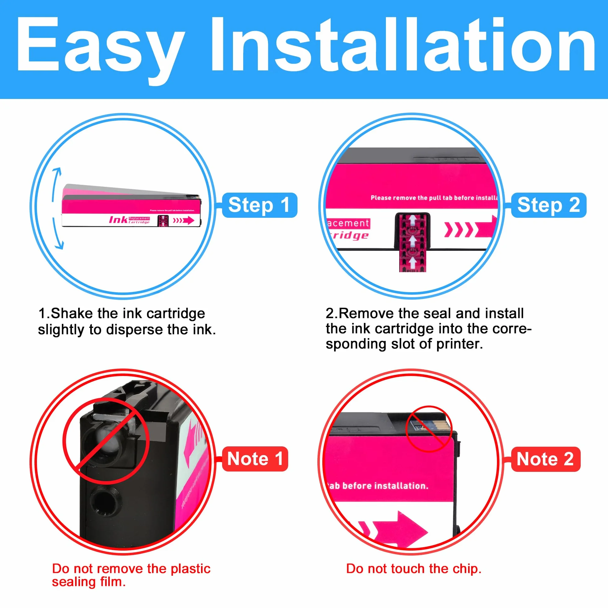 LCL Cartucho de Tinta Compatible 971XL 971 XL CN623AE CN627AE High Yield (Magenta) Reemplazo para HP Officejet Pro X451DN X451DW X476DN X476DW X551DW X576DW X576dn MFP
