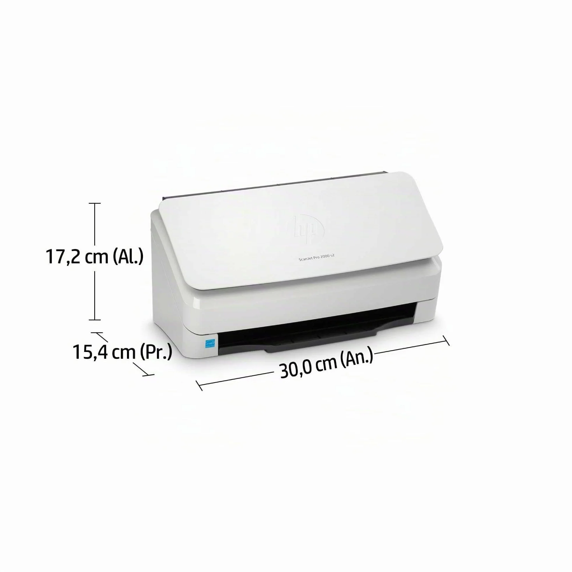 HP ScanJet Pro 2000 s2 Escáner Documentos ADF 50 Hojas Doble Cara 35 ppm 70 ipm USB 3.0 Gris