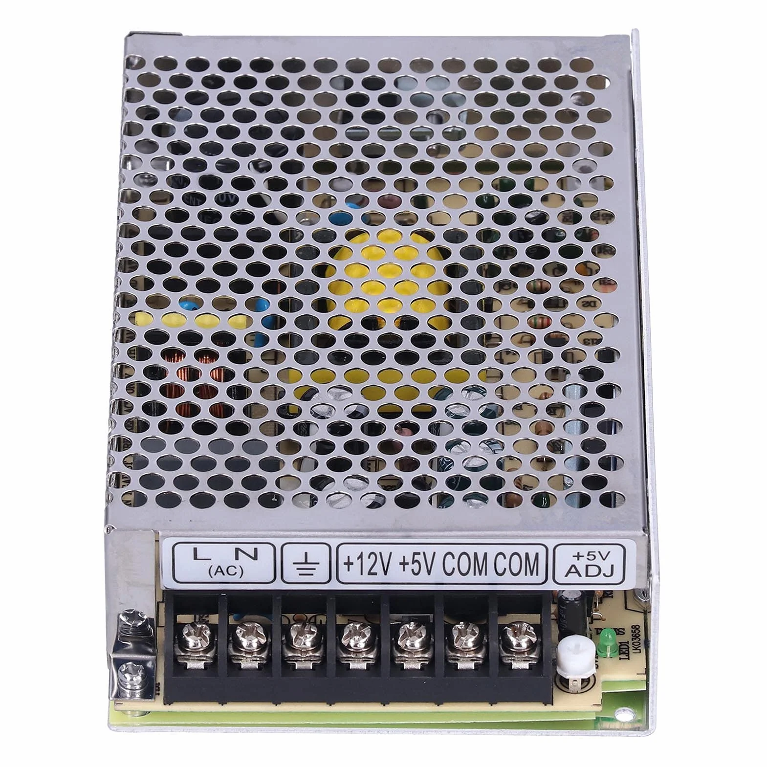 Fuente Alimentacion Conmutada 60W Regulada Salida Dual 5V 4A 12V 3A Transformador CC Aluminio para Tira LED Proyectos Electronicos Computadora