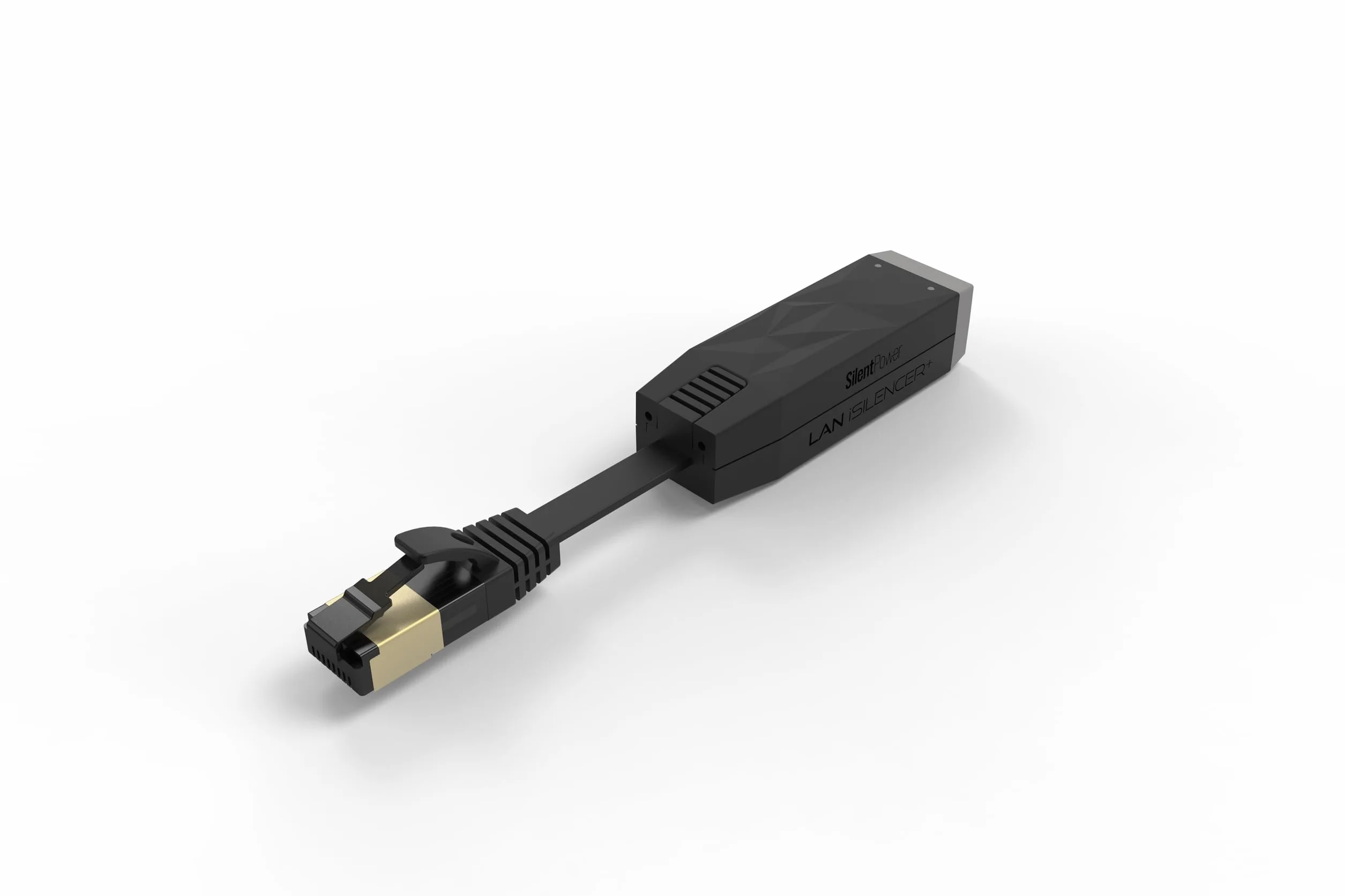 Silent Power LAN iSilencer+, filtro de ruido Ethernet con aislamiento galvánico y filtrado RF, reduce el ruido y la fluctuación, aislador Gigabit RJ45 para audio de alta resolución con señal más