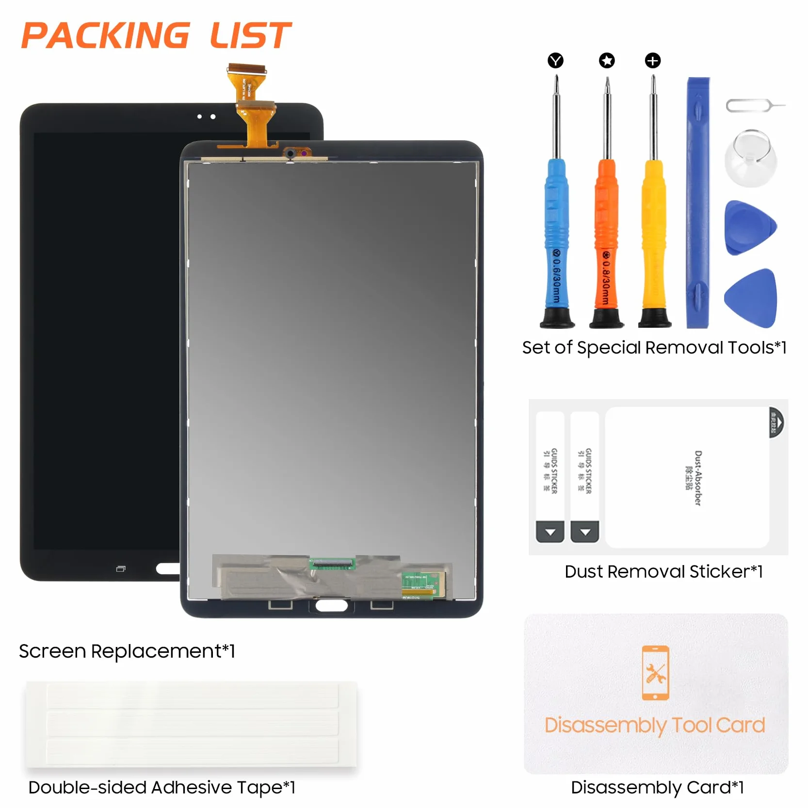Pantalla LCD para Samsung Galaxy Tab A 10.1 2016, pantalla LCD para Samsung Tab A SM-T580 T585 T587 de 10,1 pulgadas, repuesto de pantalla digitalizador, placa de cristal, montaje completo con