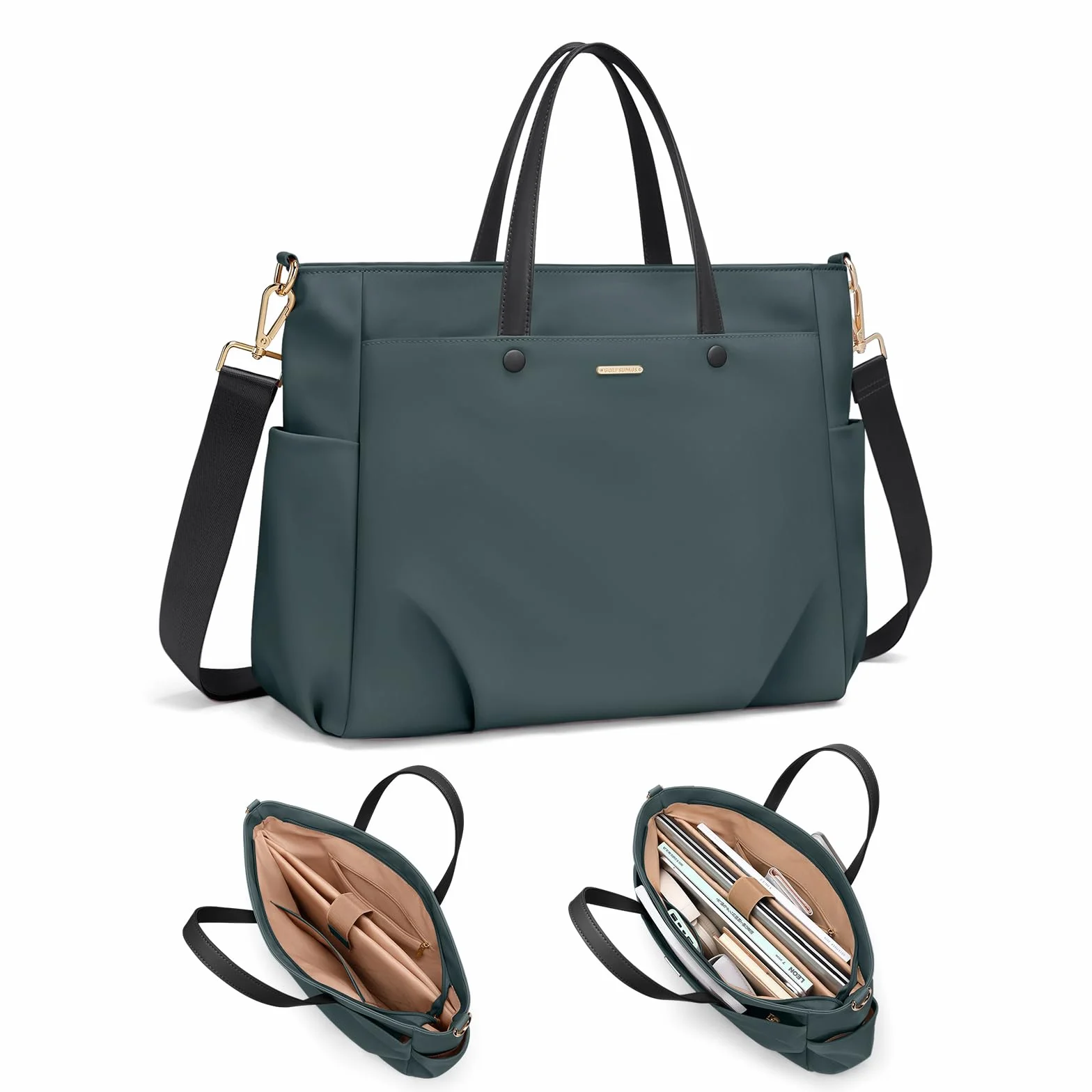 GOLF SUPAGS Bolso de hombro para ordenador portátil de 14 pulgadas, bolso de transporte para mujer, bolso elegante para trabajo y viajes