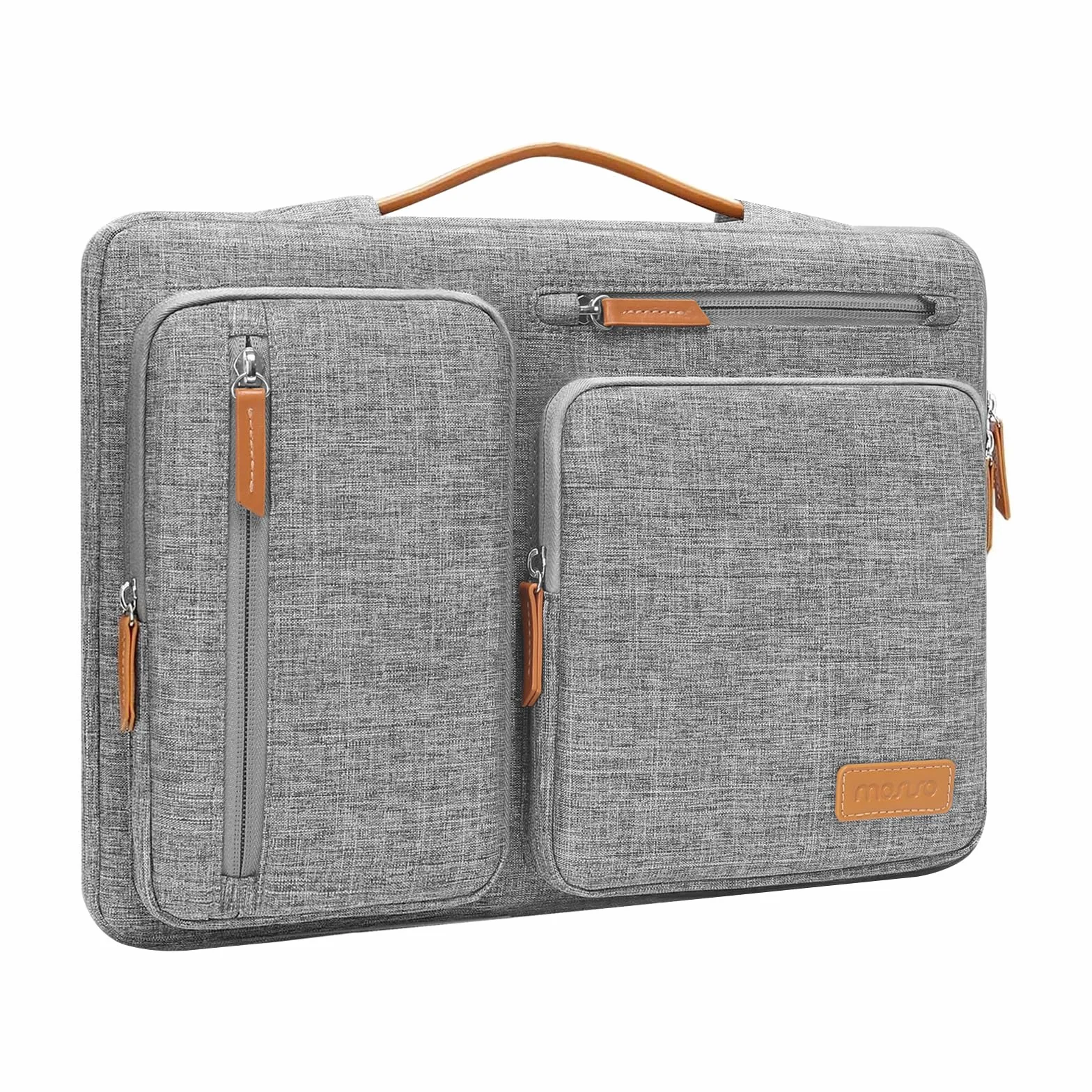 MOSISO Funda Tablet Compatible con 11 Pulgadas iPad Pro M4&iPad Air M2 2024, iPad Pro 11 M2 M1, iPad 10.9, iPad 10.2, iPad Air 5/4 10.9, Lateral Abierta Bolsa con 4 Cremallera Bolsillos,Gris
