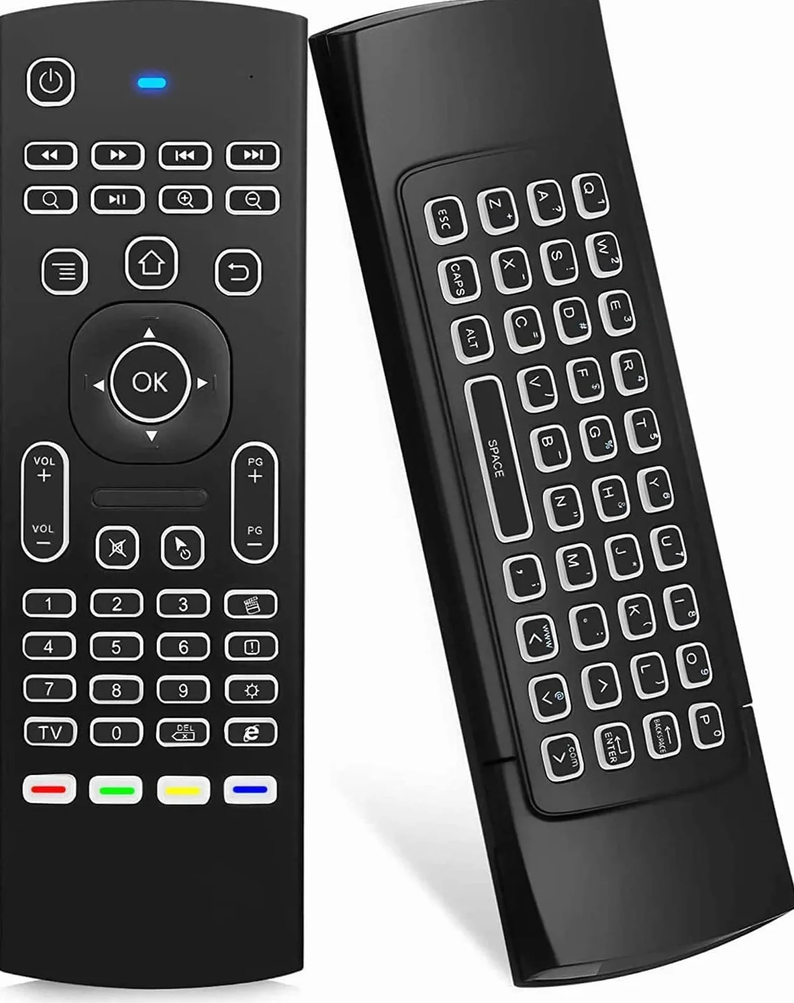 MX3 Pro Mini teclado retroiluminado Fly Remote Mouse,Android TV Remote Control,IR Learning Mini teclado inalámbrico para Android TV Box.HTPC.IPTV.Pad.PS3/PS4