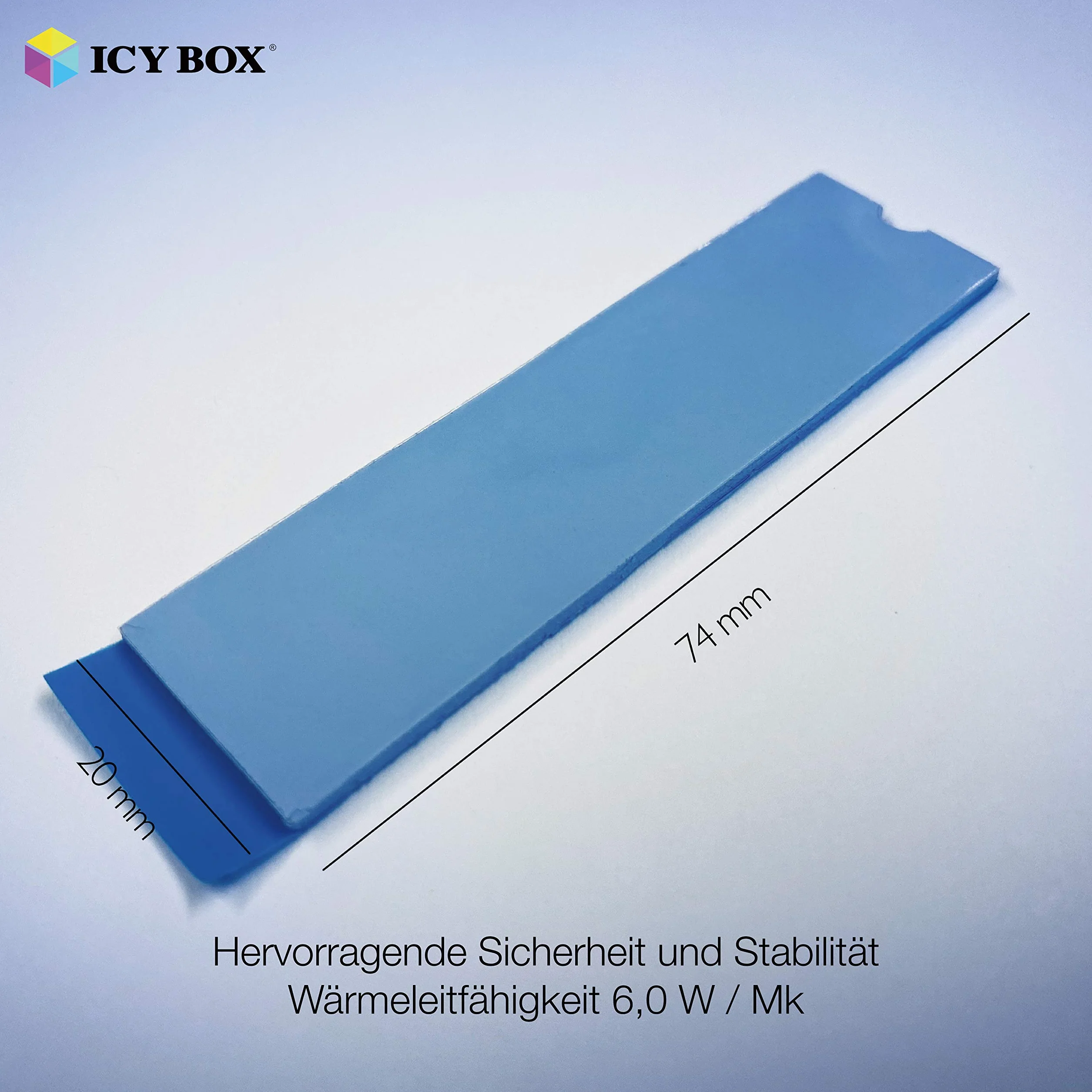 ICY BOX M.2 - Almohadillas térmicas (3,2 W/MK, 2 Unidades, 1,75 mm, 0,75 mm, para 2280, 2260, 2242)
