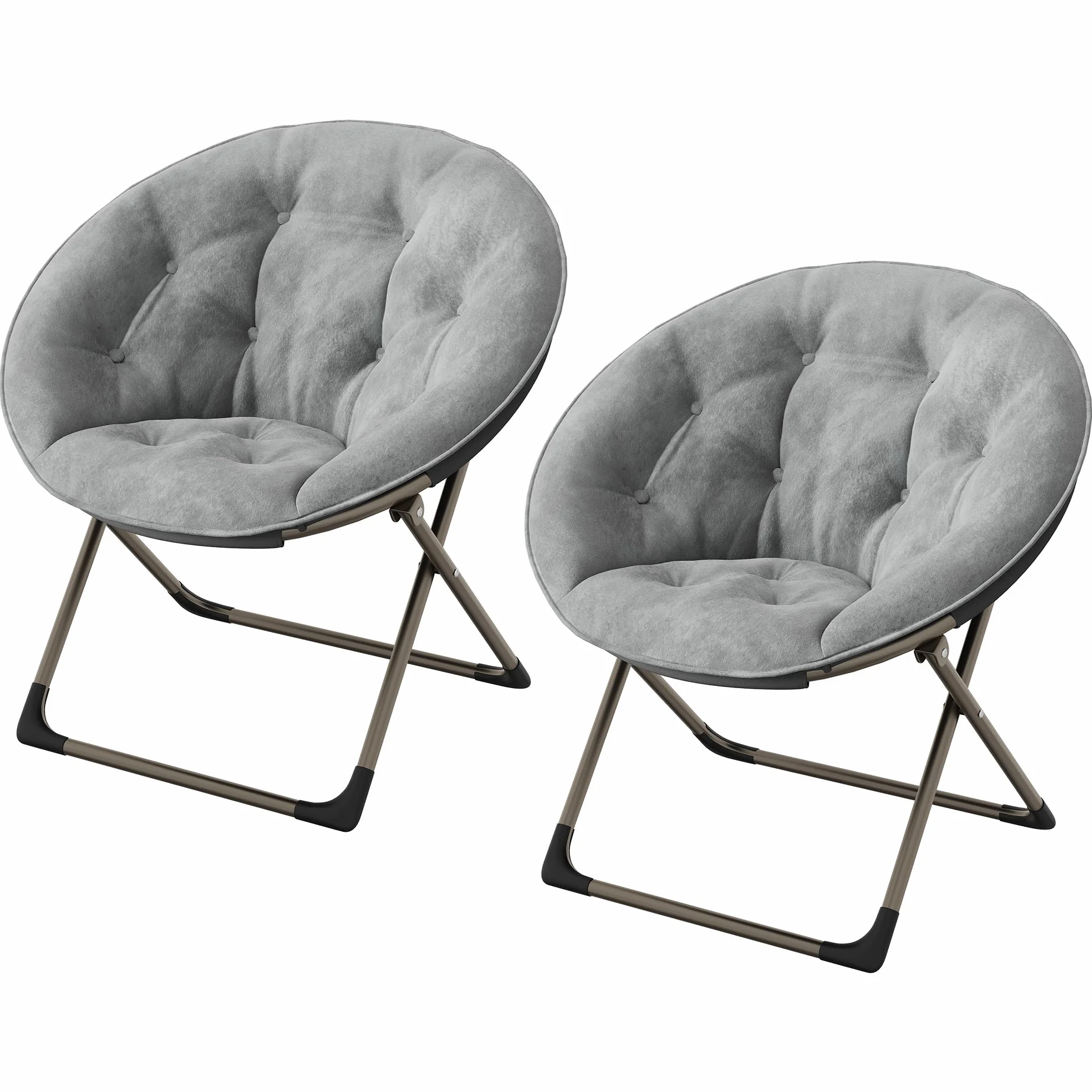 Silla Plegable Tipo Flor para Adultos con Cojín de Algodón y Estructura Metálica