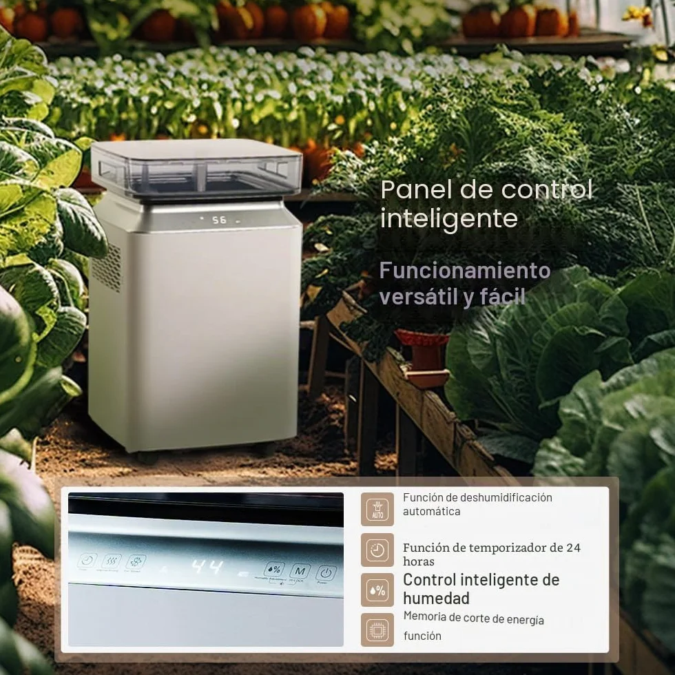 Kalopsia Deshumidificador Eléctrico 80L/Día Automático 8L Bomba 5M Silencioso 46dB 170m² Secado Ropa