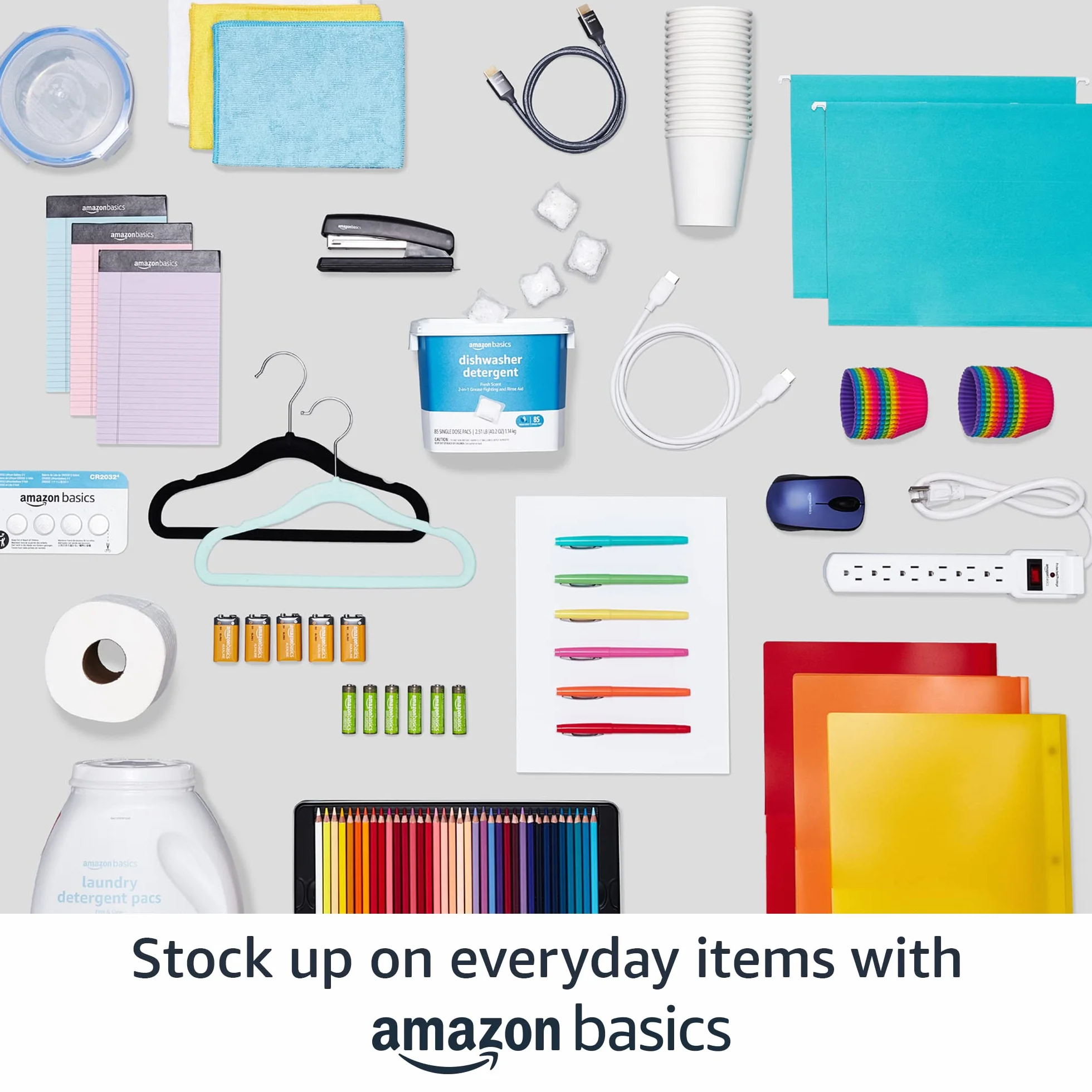 Amazon Basics 6 Estantes de Almacenamiento, Seis Cubos, Alambre, Blanco
