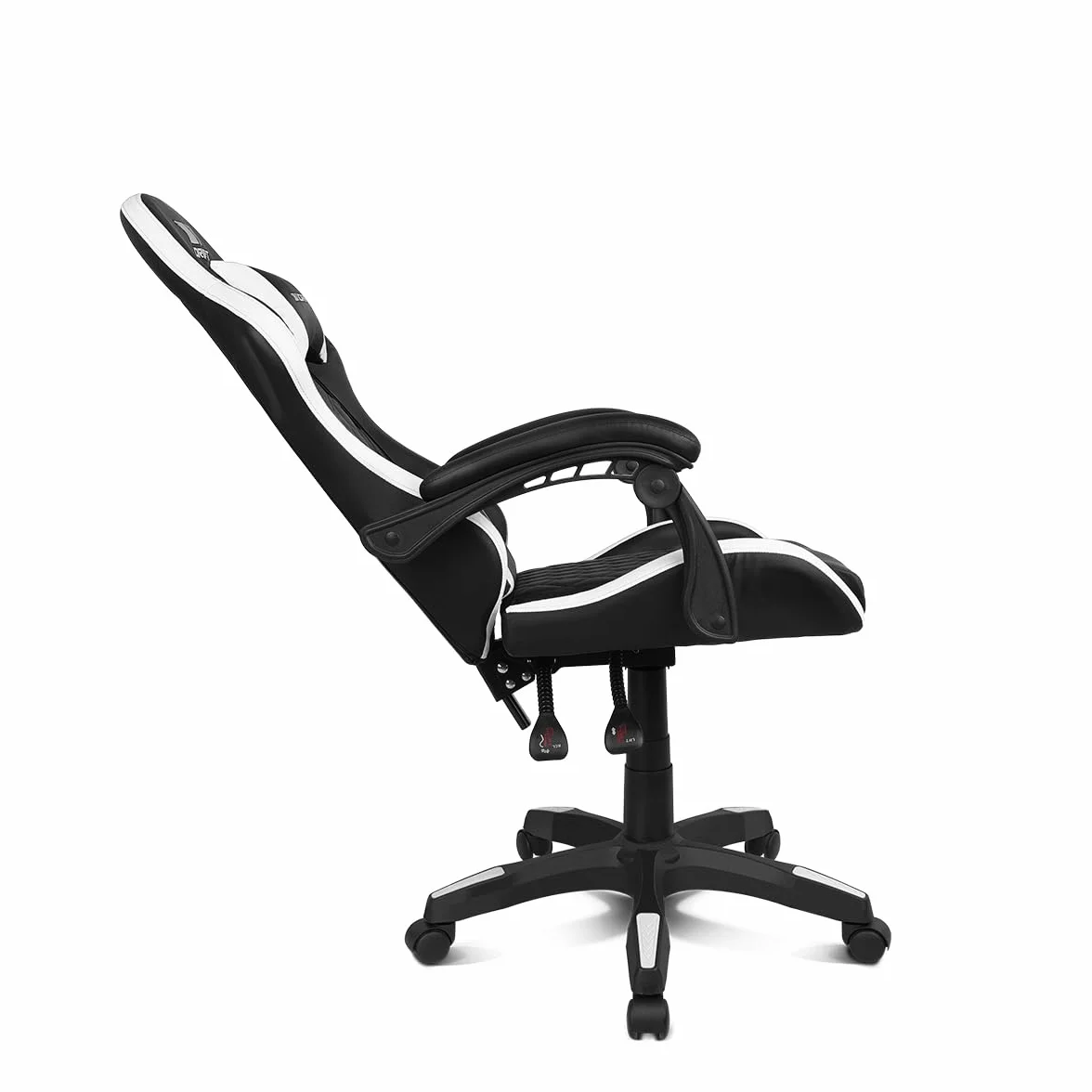 Drift Gaming DR35 Silla Profesional Polipiel Reposabrazos Acolchados Pistón Clase 3 Base Nylon Reforzada Negro/Blanco