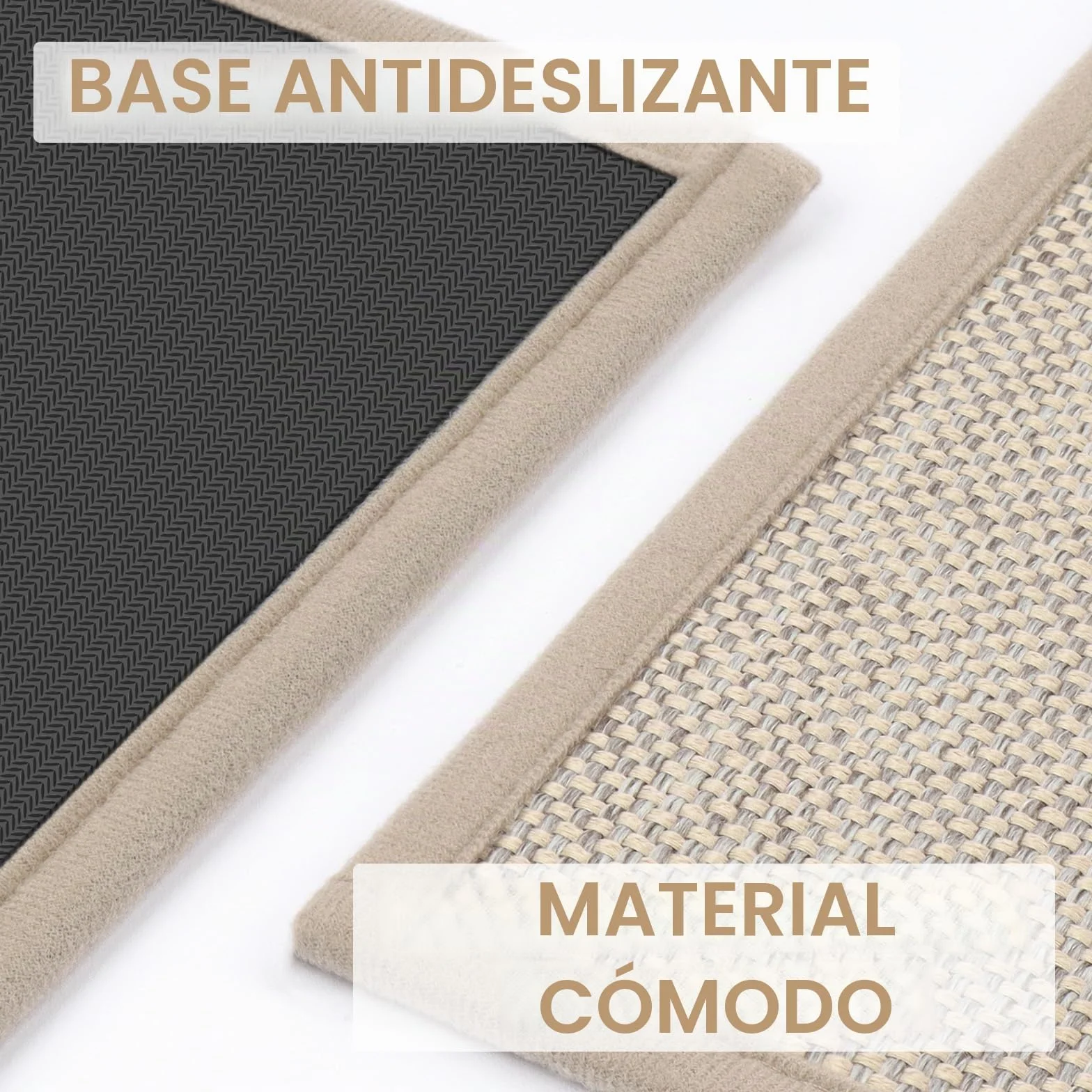 LEKEEPGO Alfombra Cocina Lavable Antideslizante 43.5x150cm, Beige Pastel Runner