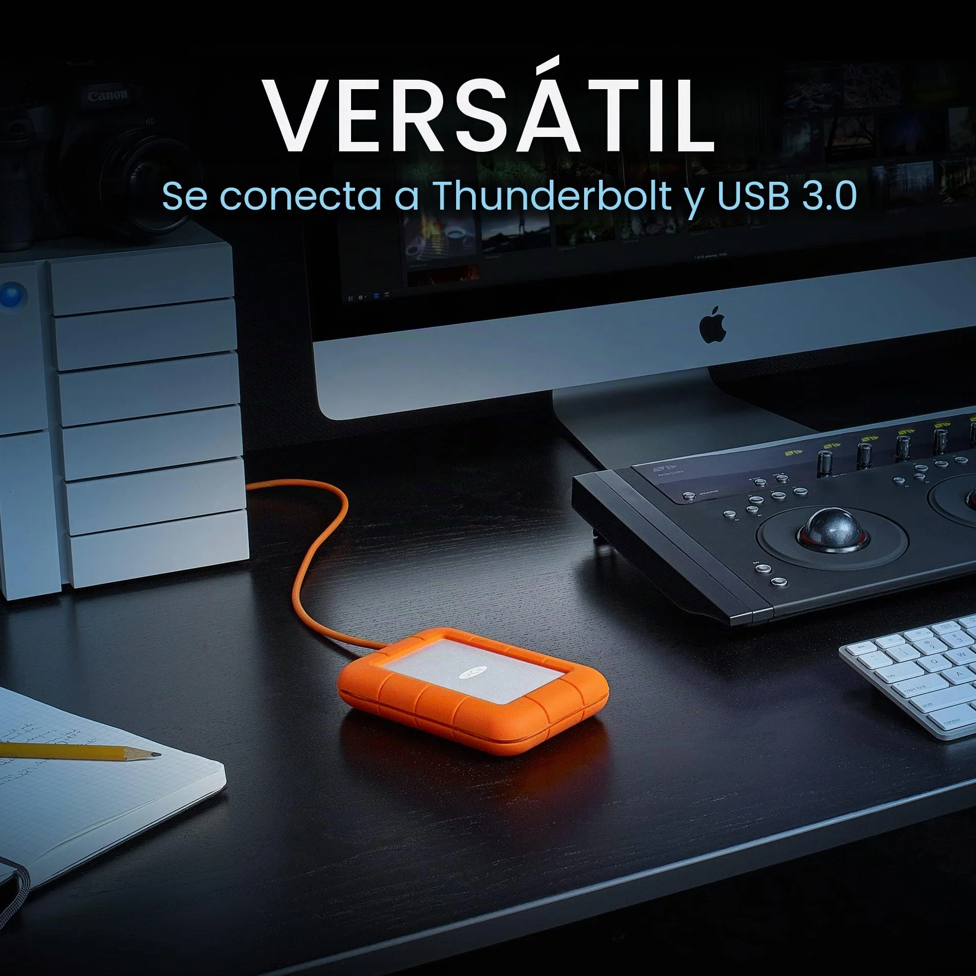 LaCie Rugged USB-C 4TB — antigolpes, USB‑C Disco duro externo portátil 2,5", para Mac y Windows — incluye Rescue Data Recovery