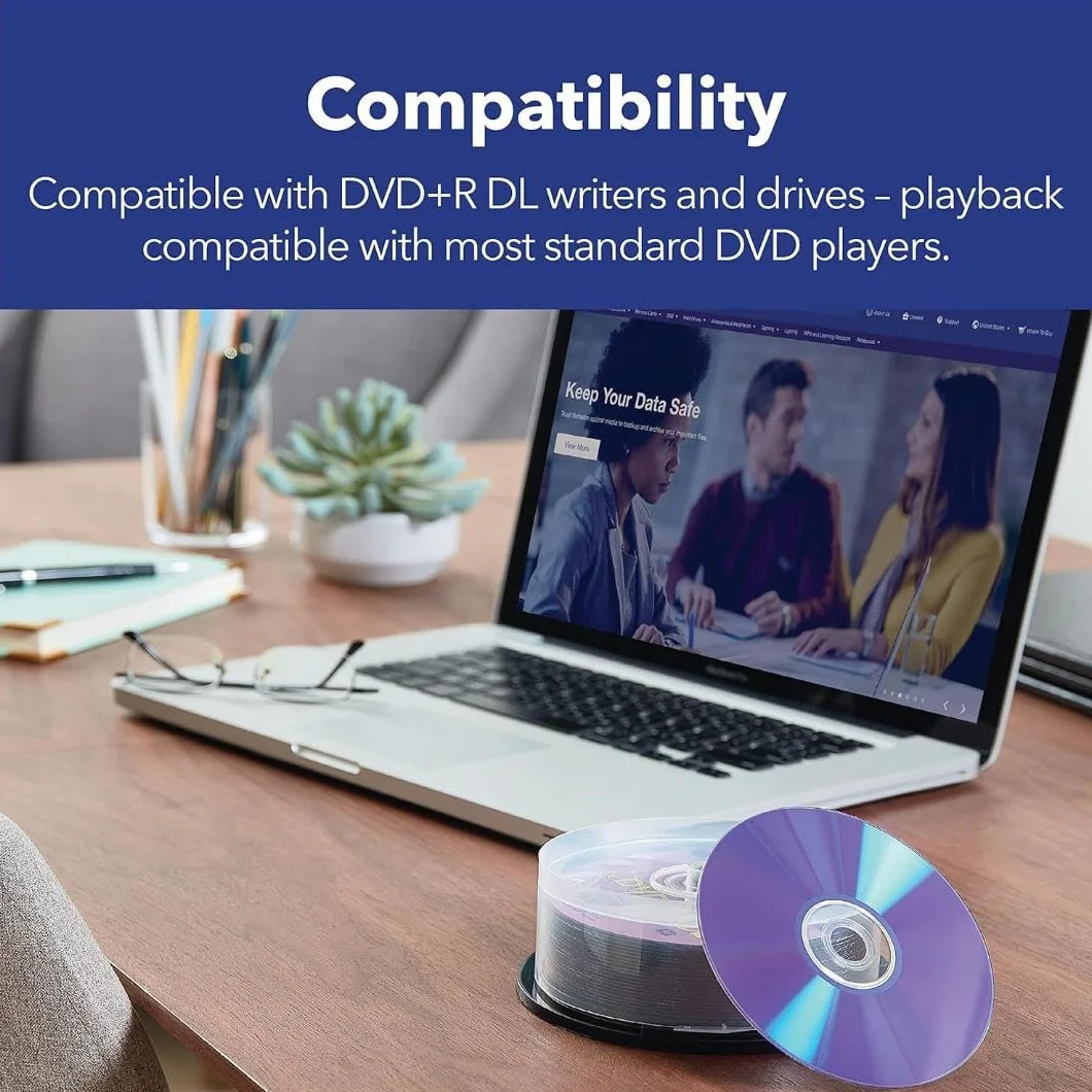 Verbatim DVD Doble Capa DVD+R DL 8.5 GB / 240 min 8x, Full printable White No ID, 50 piezas en caja