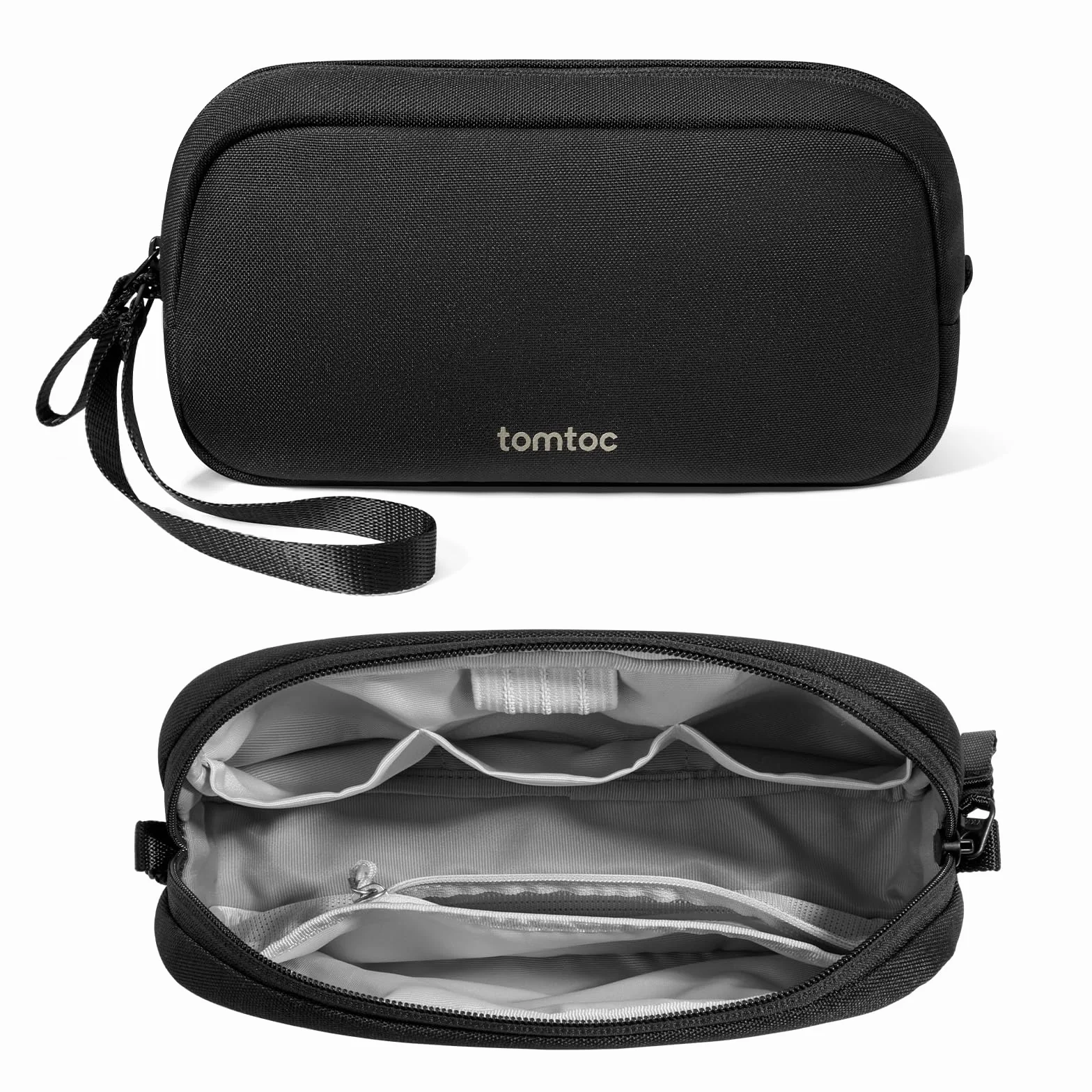 tomtoc Bolsa para Cables Accesorios, Organizador Cables Viaje, Bolsa Organizadora de Cables Portátil para Alimentación de Teléfono Móvil, Power Bank, Memoria USB, AirPods y Artículos de Uso Diario