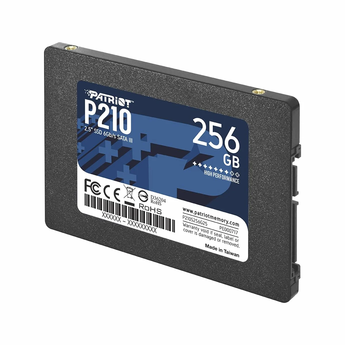 Patriot P210 SSD 256GB SATA III Disco Sólido Interno 2.5" - P210S256G25