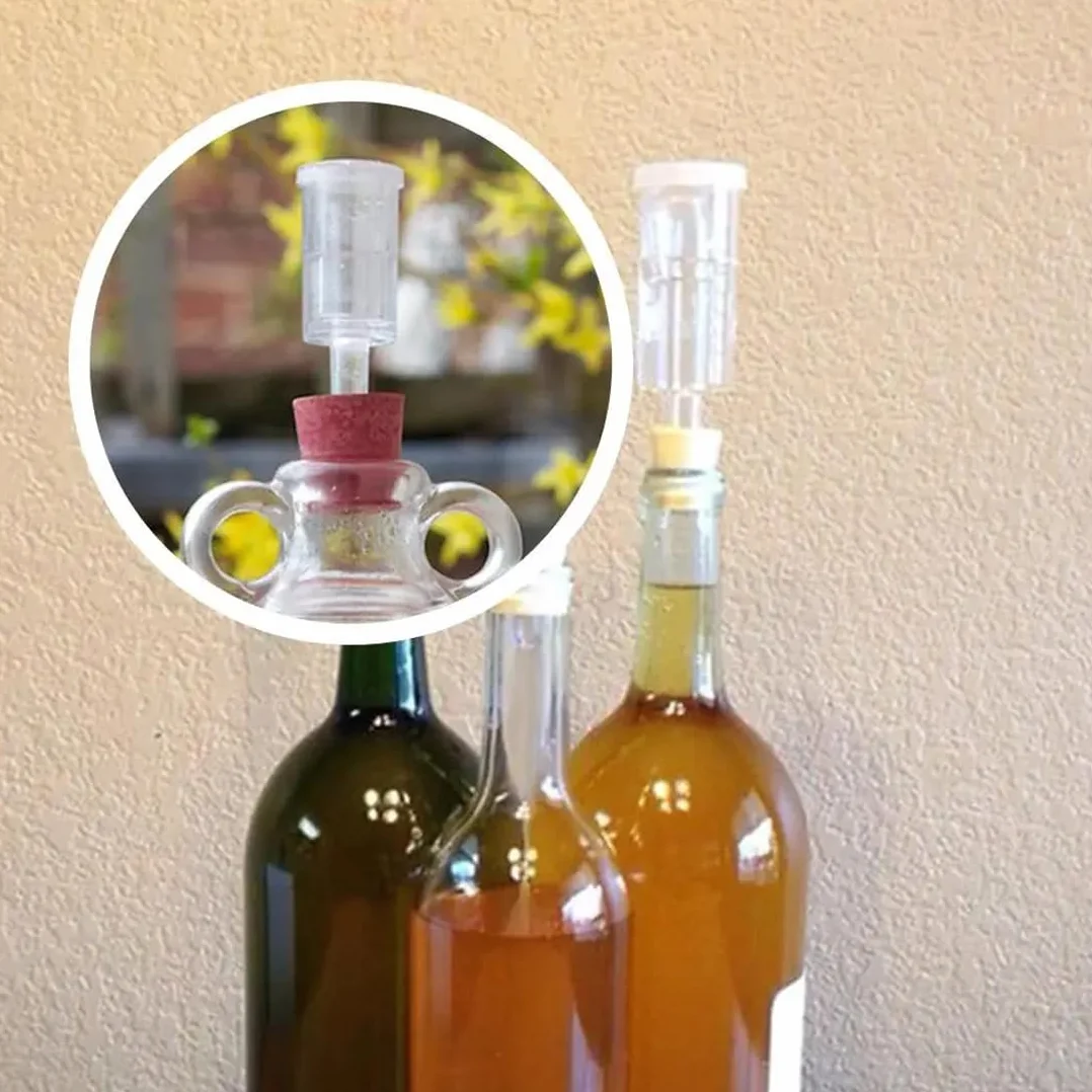 2 Piezas Esclusa de Fermentación de Plástico Multiusos para Cerveza Vino Encurtido