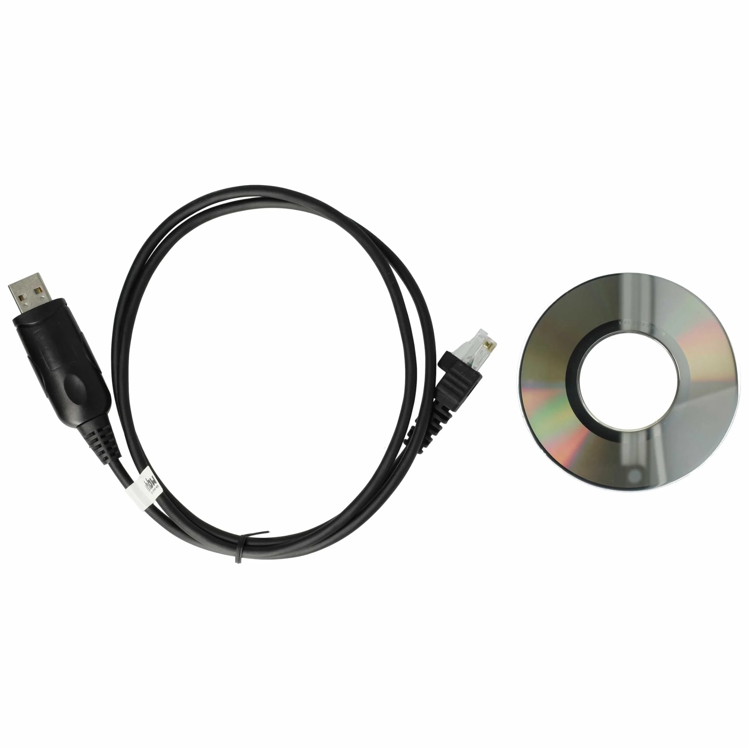 vhbw Cable de programación USB compatible con Motorola SM50 Pro3100, SM120, SM10, PM400, Pro5100, Modelos con conector RJ45, Pro7100 radio, negro