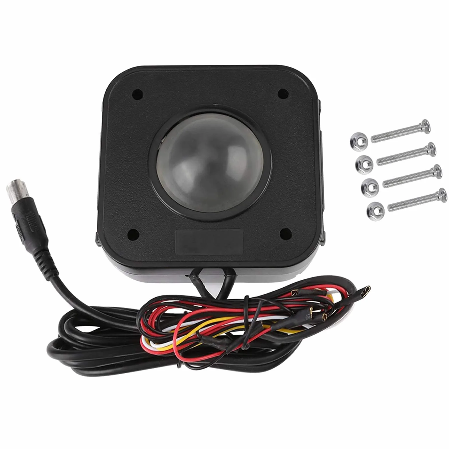 WANGCL Ratón redondo LED Trackball de 4,5 cm, conector PS/2 PCB, con cable USB Trackball para Arcade