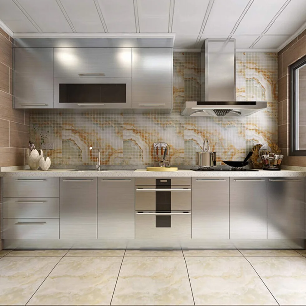 Livelynine Vinilos Acero Inoxidable Neveras Cocina Frigorifico Lavavajillas Protector Pared Antisalpicaduras 40CMX2M