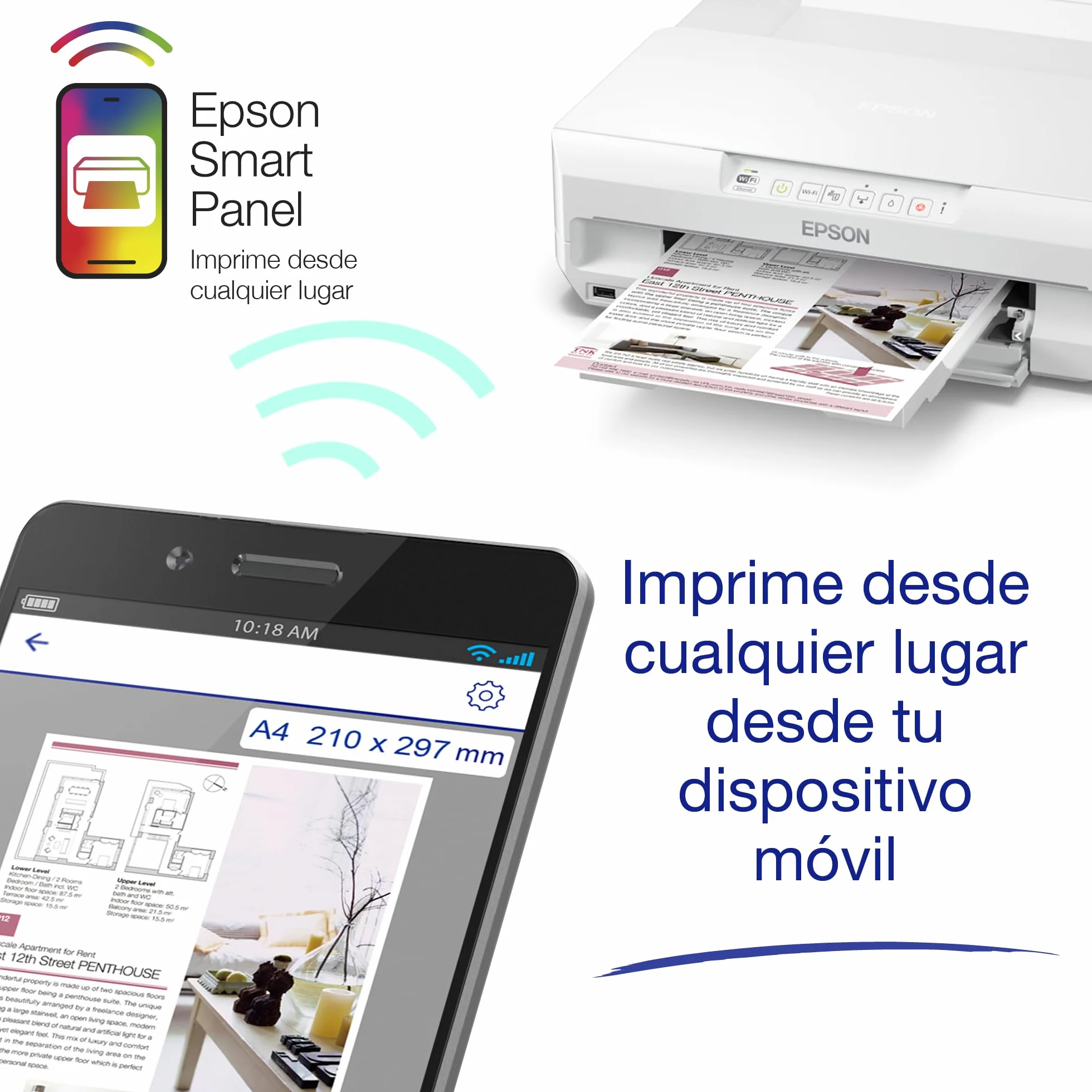 Epson Impresora de inyección de Tinta multifunción Expression Photo XP-65 A4 con conectividad inalámbrica