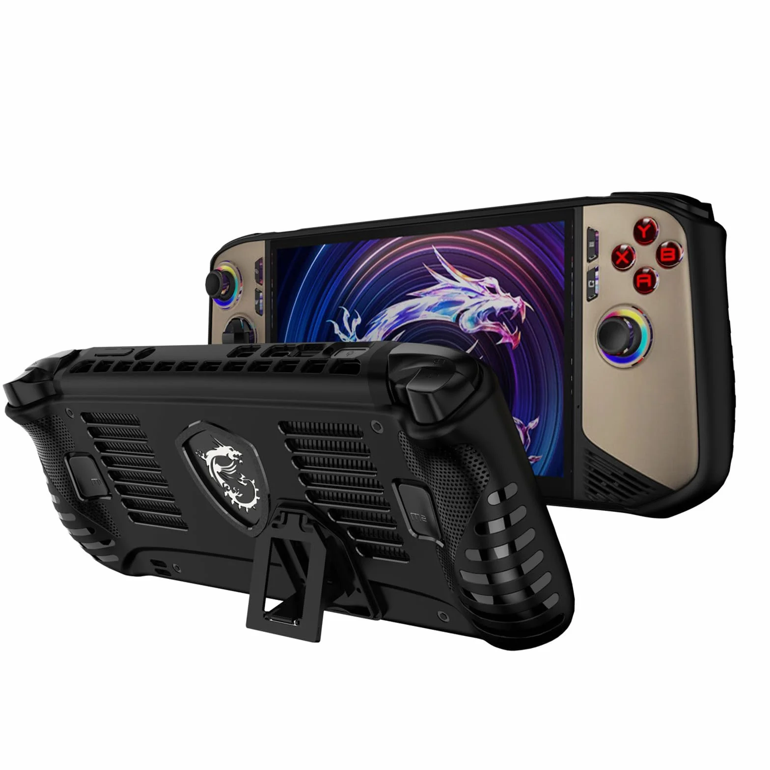 Funda para MSI Claw 8 AI+(2025), funda protectora de TPU para consola MSI portátil Claw 8 AI+ A2VM 2025, funda trasera suave con soporte para MSI Claw 8 AI+ 2025 (negro)