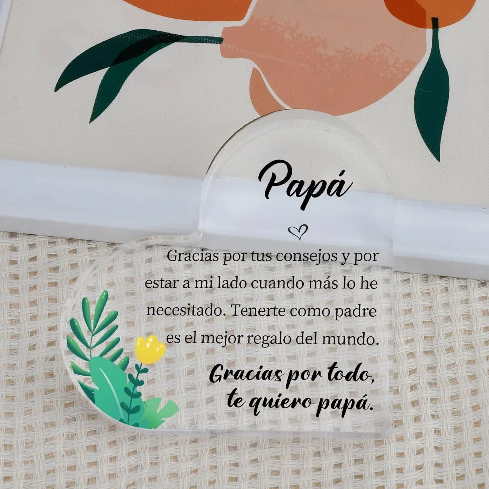 Regalo Original Acrílico Decor Papa para el Día del Padre