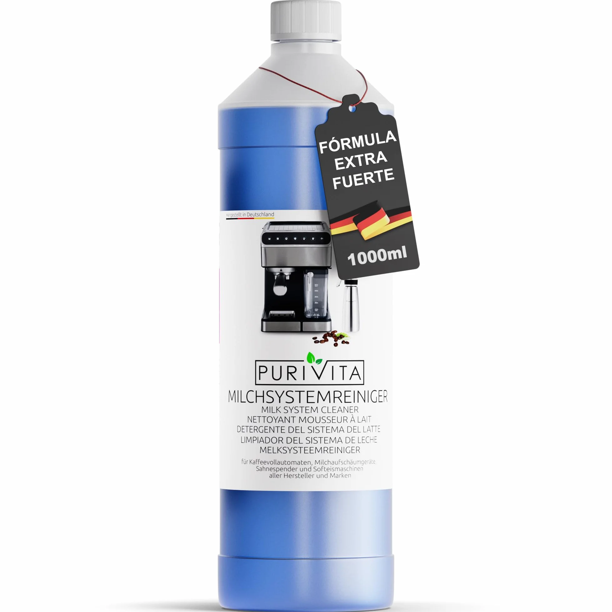 PURIVITA Limpiador Universal Descalcificador Cafetera 1L Antical para De Longhi Nespresso Philipps Krups