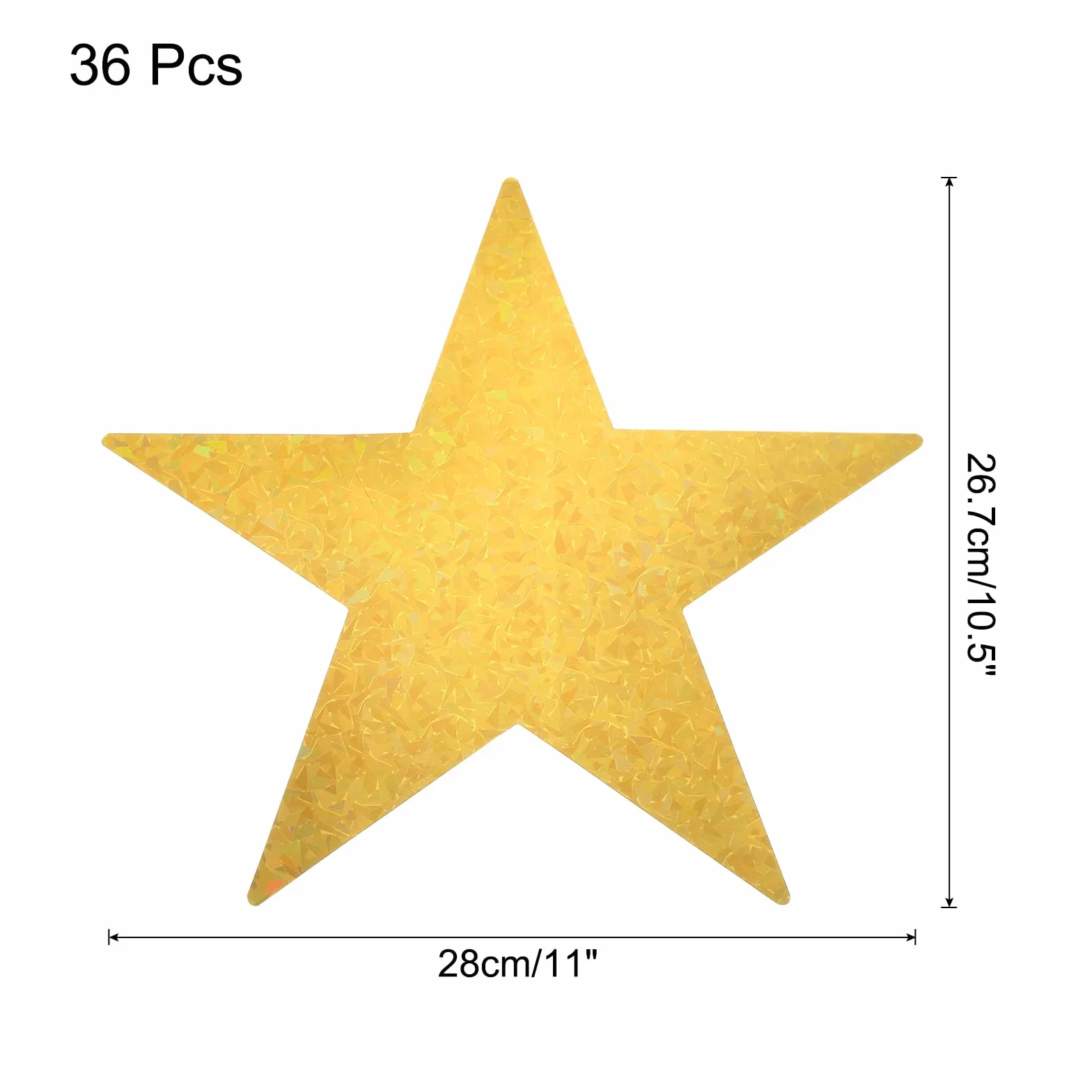 QUARKZMAN 36 Piezas Estrellas Doradas Decoración Papel 11 Pulgadas