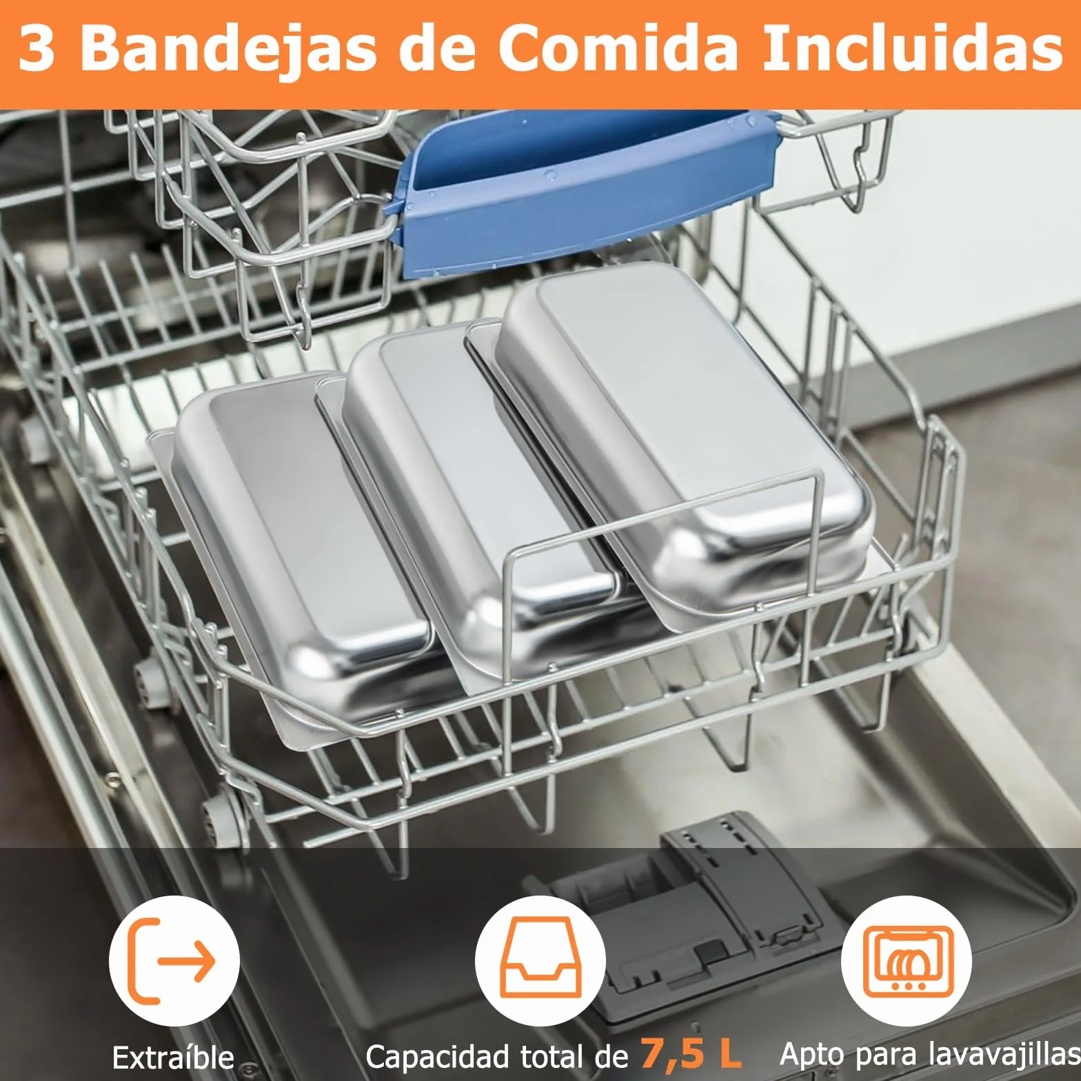 GOPLUS Bandeja Calentadora De Alimentos 2 En 1 Eléctrica 8 L Acero Inoxidable Control Temperatura