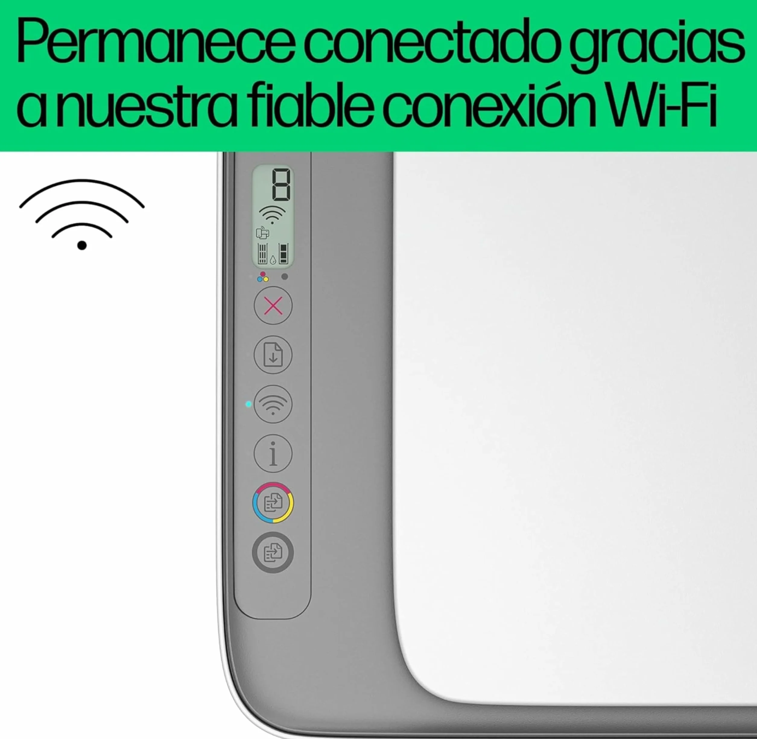 HP DeskJet 2820e Impresora Multifunción de Inyección de Tinta A4 a Color, Impresión a Doble Cara Manual, 7,5 ppm, Wi-Fi, Smart, Blanca