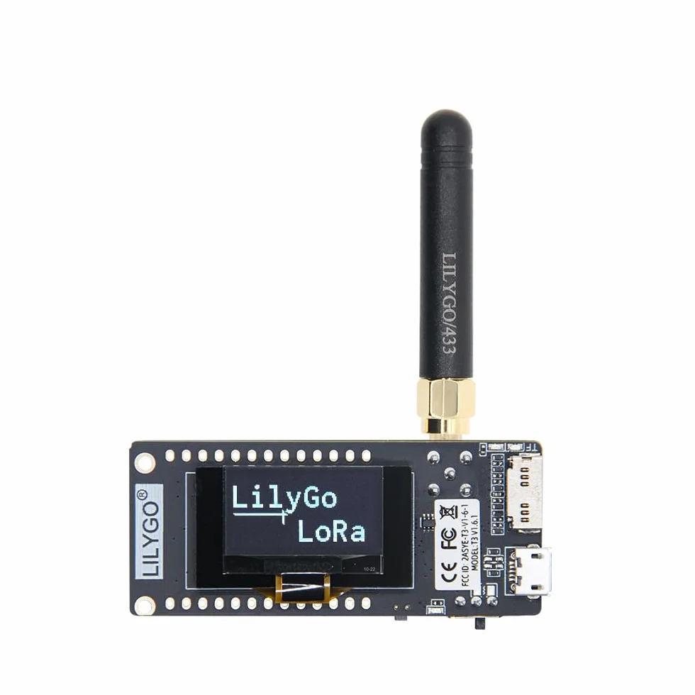 LILYGO LoRa32 ESP32 Placa de Desarrollo OLED 0.96 Pulgadas Tarjeta SD BLE WiFi TTGO Módulo Paxcounter