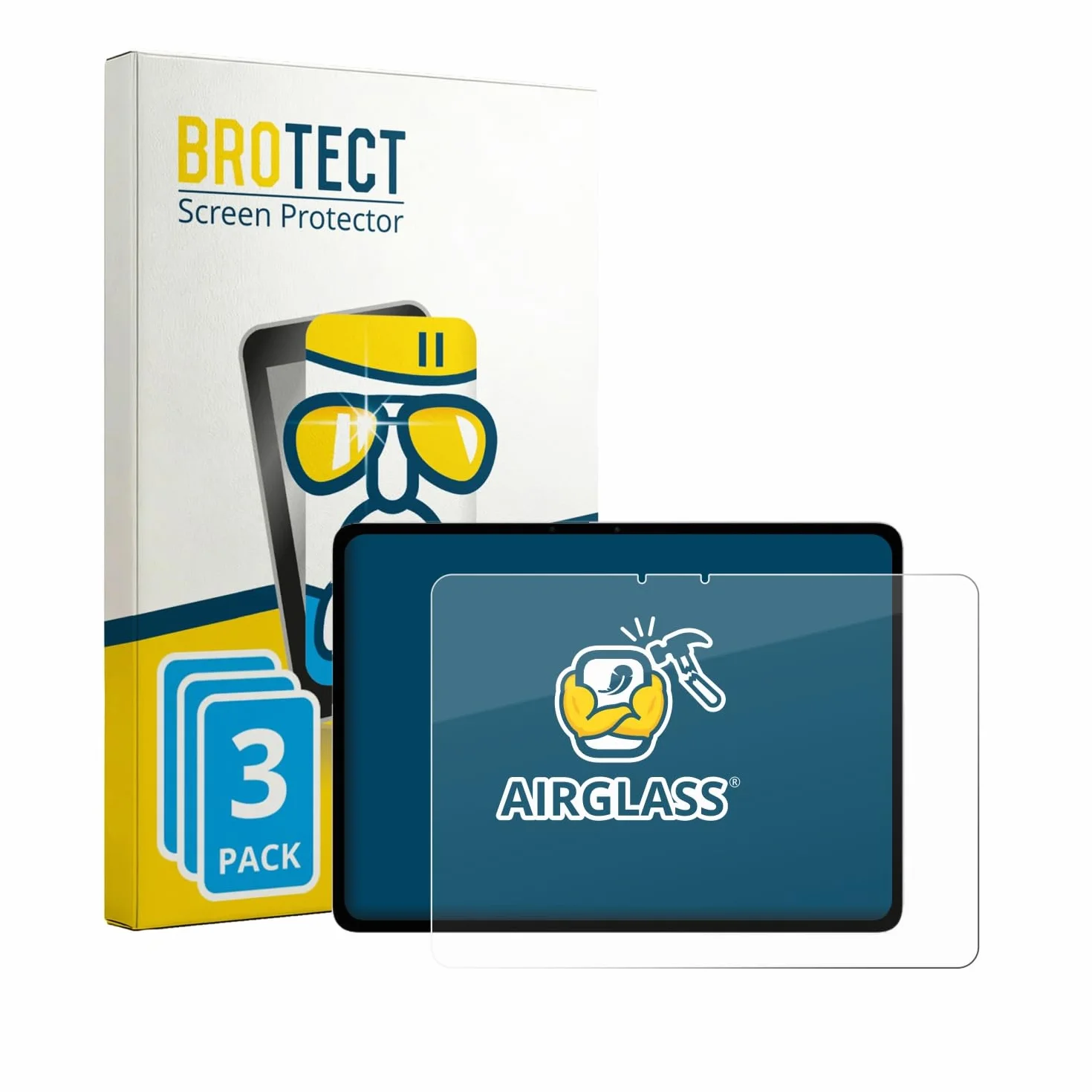 BROTECT Protector Pantalla Cristal para Vivo iQOO Pad 5c Protector Vidrio (3 Unidades) - [Dureza 9H, Anti-Arañazos]