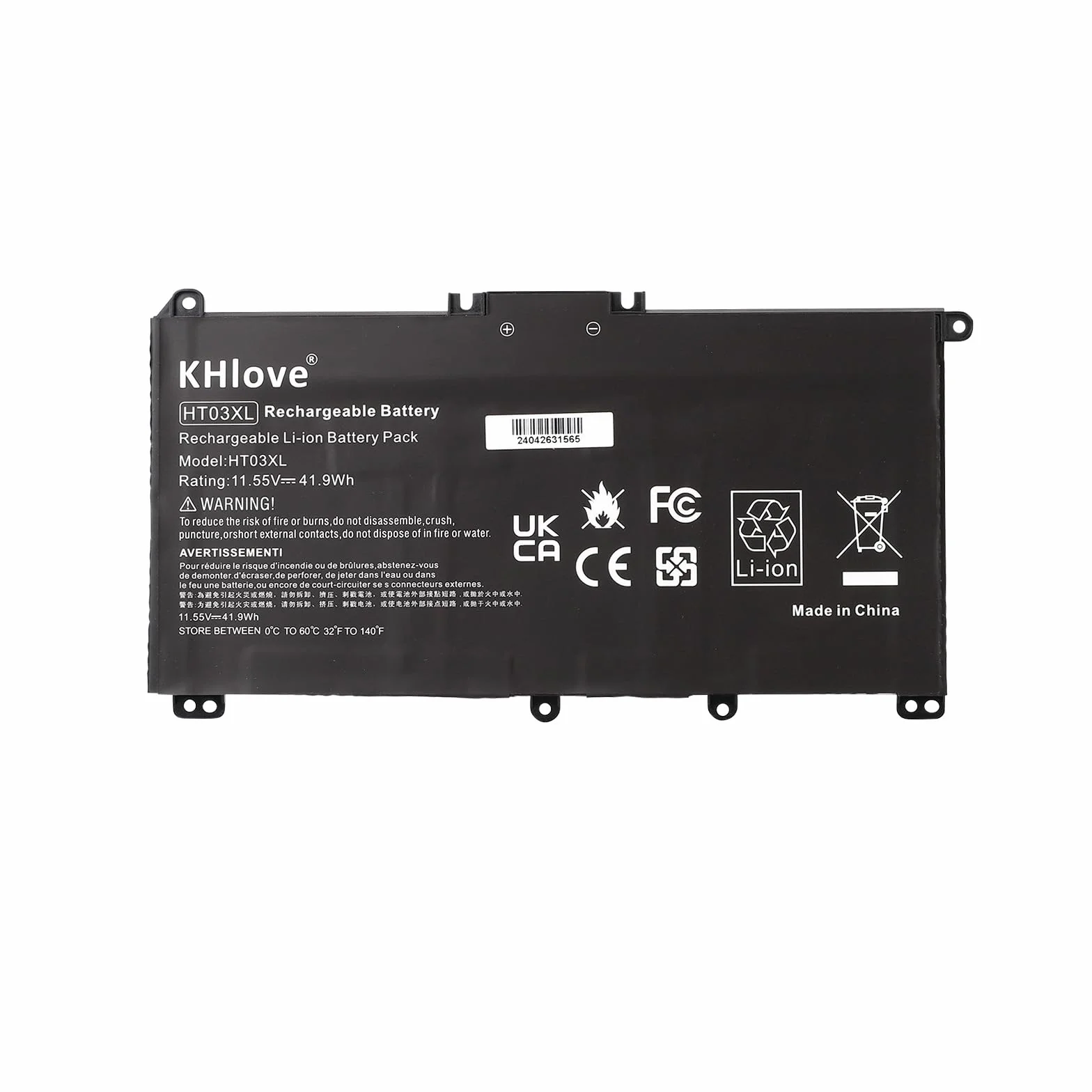 HT03XL L11119-855 Laptop Batería para HP Pavilion 14-CD 14-CE 14-CF 14-CK 14-cm 14Q-CS 14Q-CY 14S-CF 14S-CR 15-CS 15-DA 15-DB 15-DW 15G-DR 17-by 17-CA L11421-542/2C2 HSTNN-LB8M HSTNN-DB8R