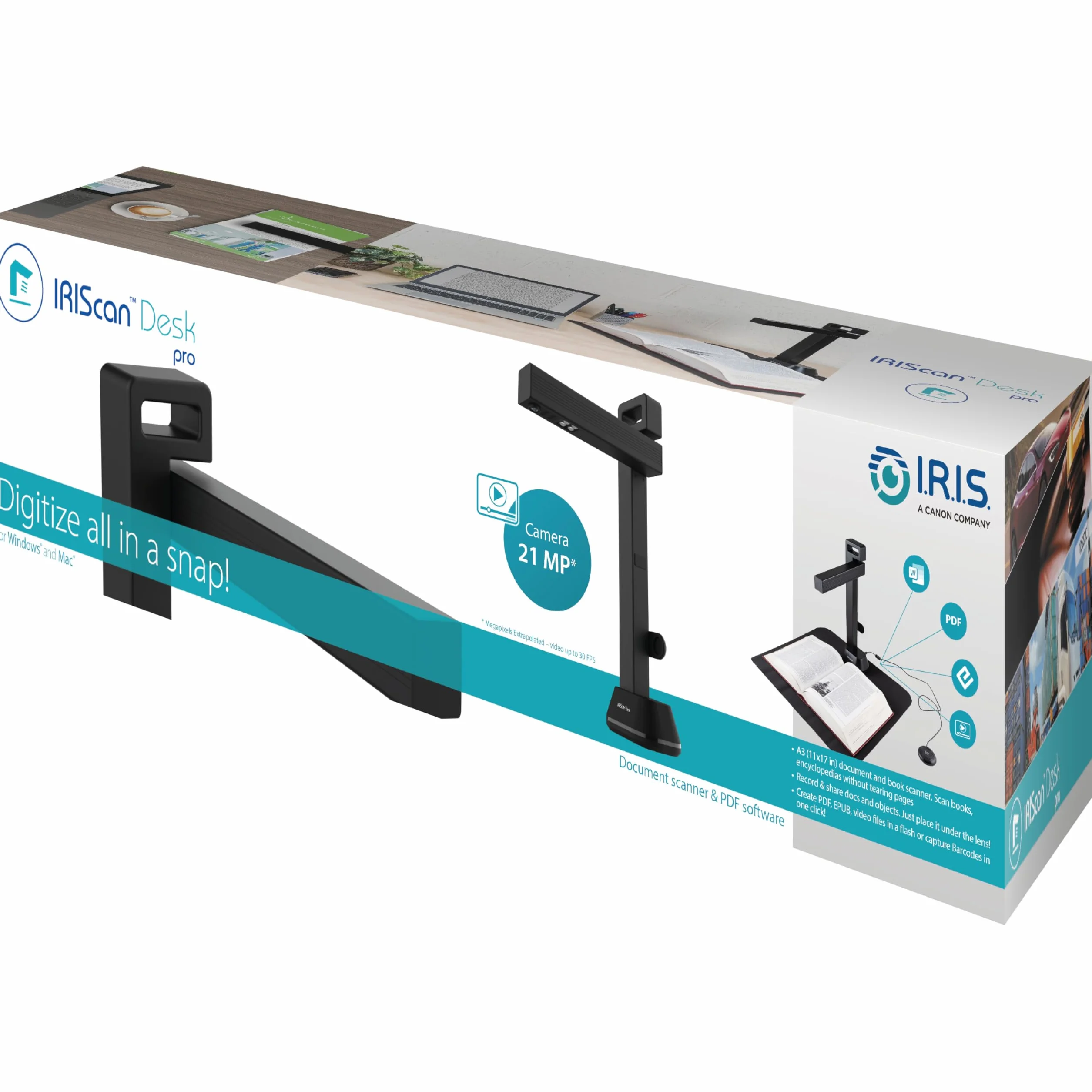 IRIScan Escritorio 6 Pro Professional Document Escáner 21MP 11x17 Pulgadas OCR
