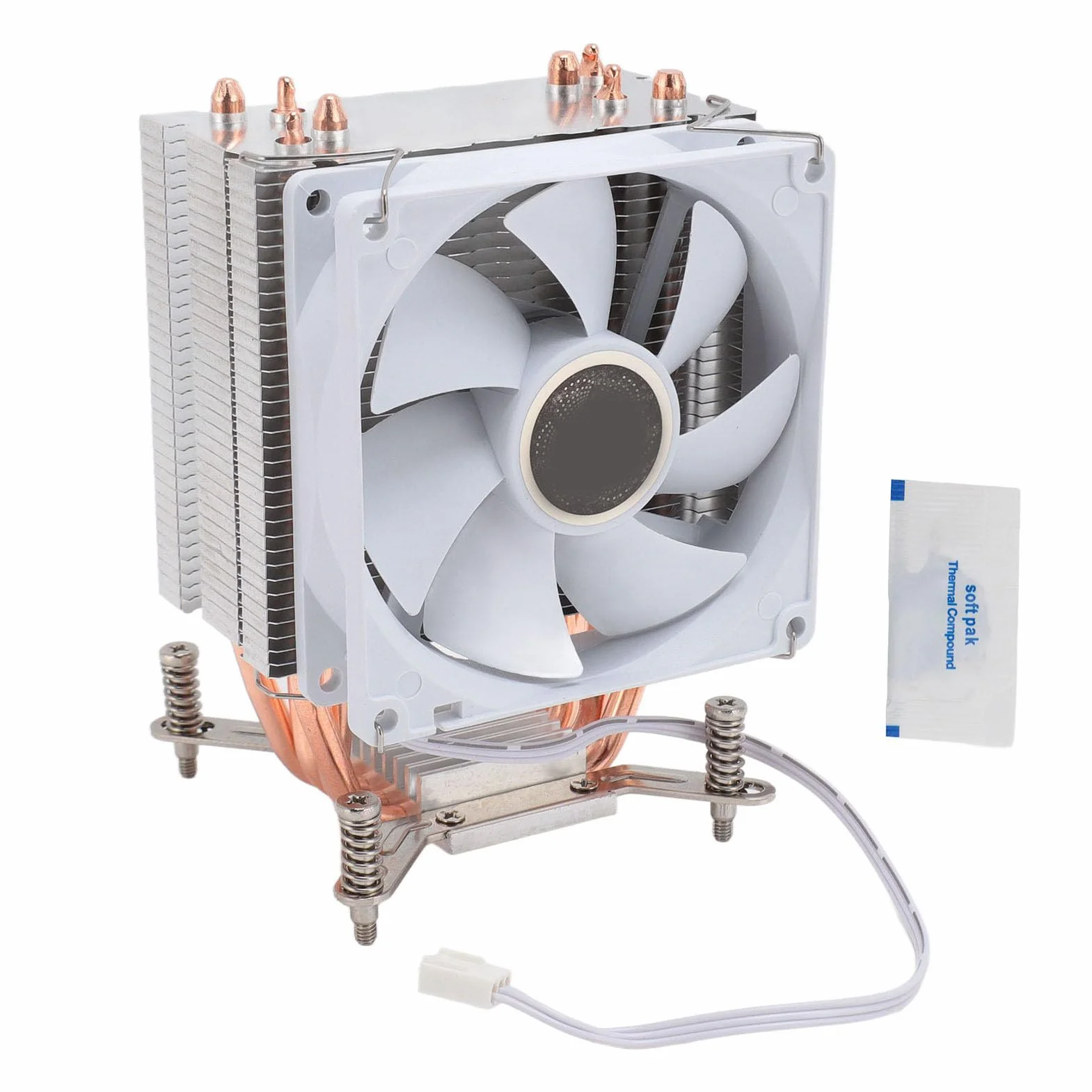 Dioche Enfriador de CPU 2011-3 Ventilador de Refrigeración de CPU de Actualización 2024 de 3,54 Pulgadas con 4 Tubos de Calor, Enfriador de Aire de con Rodamiento Hidráulico para Placas Base 2011: