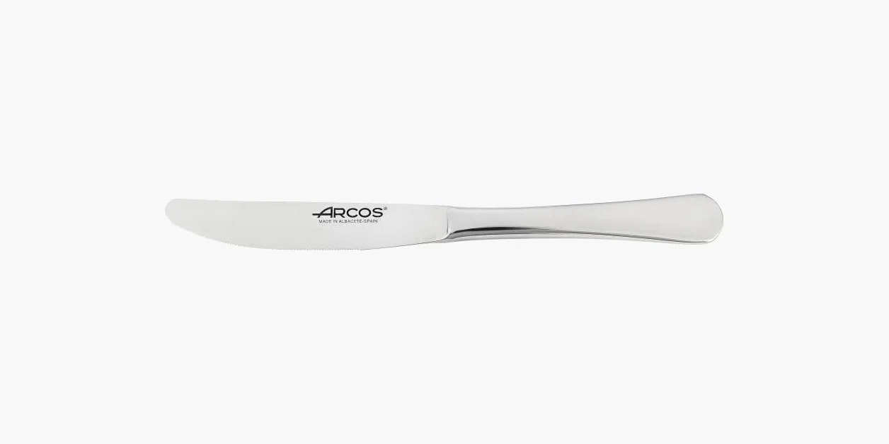 Arcos Serie Lisboa - Cuchillo de postre | Cuchillo Lunch - Monoblock de una pieza en Acero Inoxidable 85 mm - Color Plata