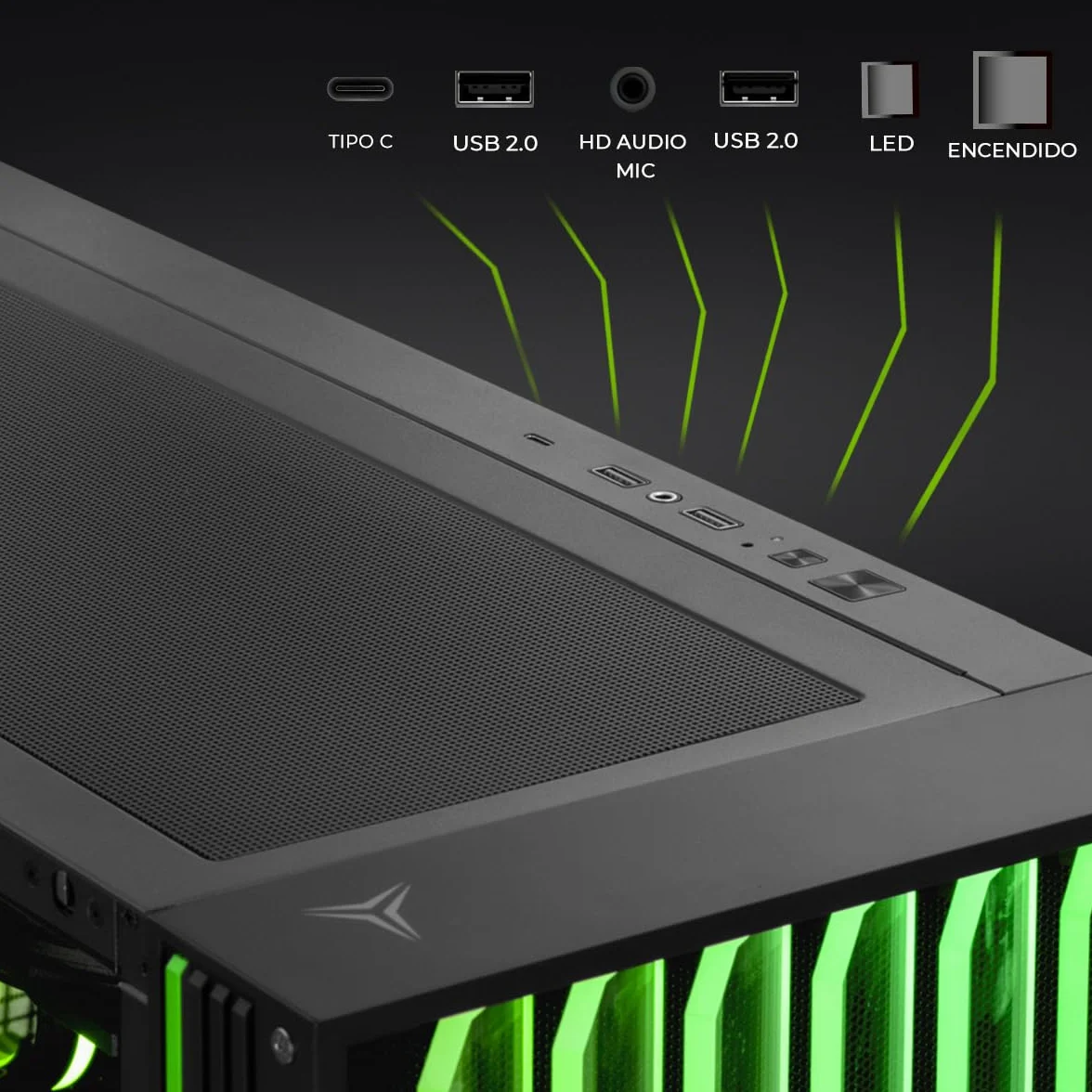 YEYIAN PC Gamer Mirage X | Intel Core i7-14700F 20 Cores up to 5.4 GHz | NVIDIA GeForce RTX 5070 12GB GDDR7 | 32GB DDR5 6000MHz | SSD 1TB NVMe Gen4 | Win 11 Pro