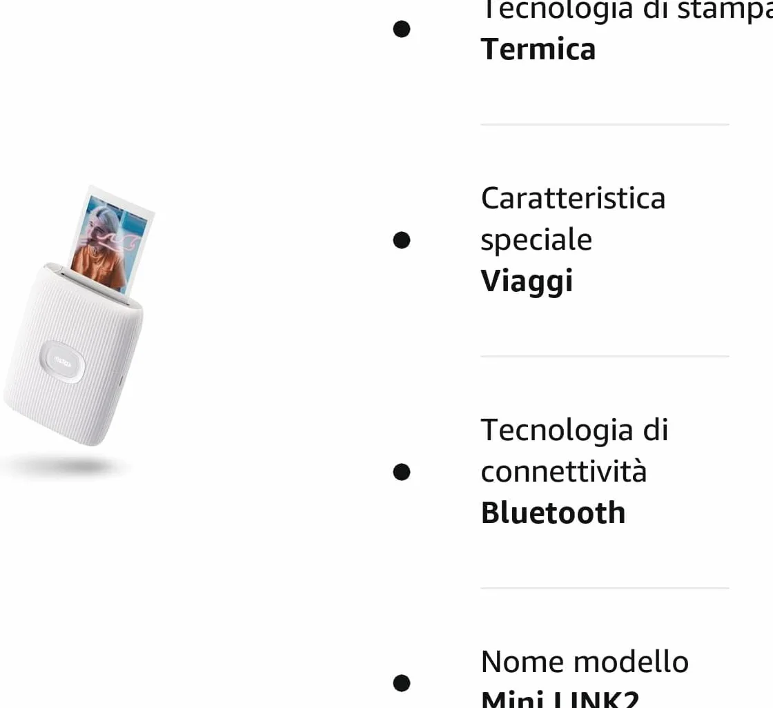 instax Mini LINK2 Clay White, Impresora para teléfonos, Blanca