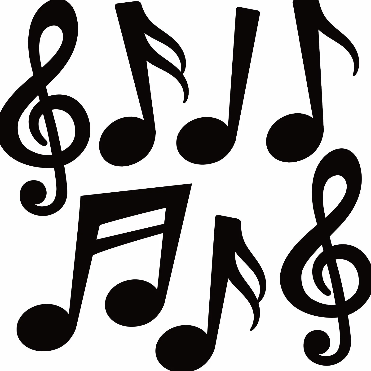 Boao 40 Recortes de Notas Musicales Silueta de Notas Musicales Decoración de Fiesta Cumpleaños Baby Shower Concierto de Música Fiesta Temática de Los 50 Tablero de Anuncios Pared Manualidades