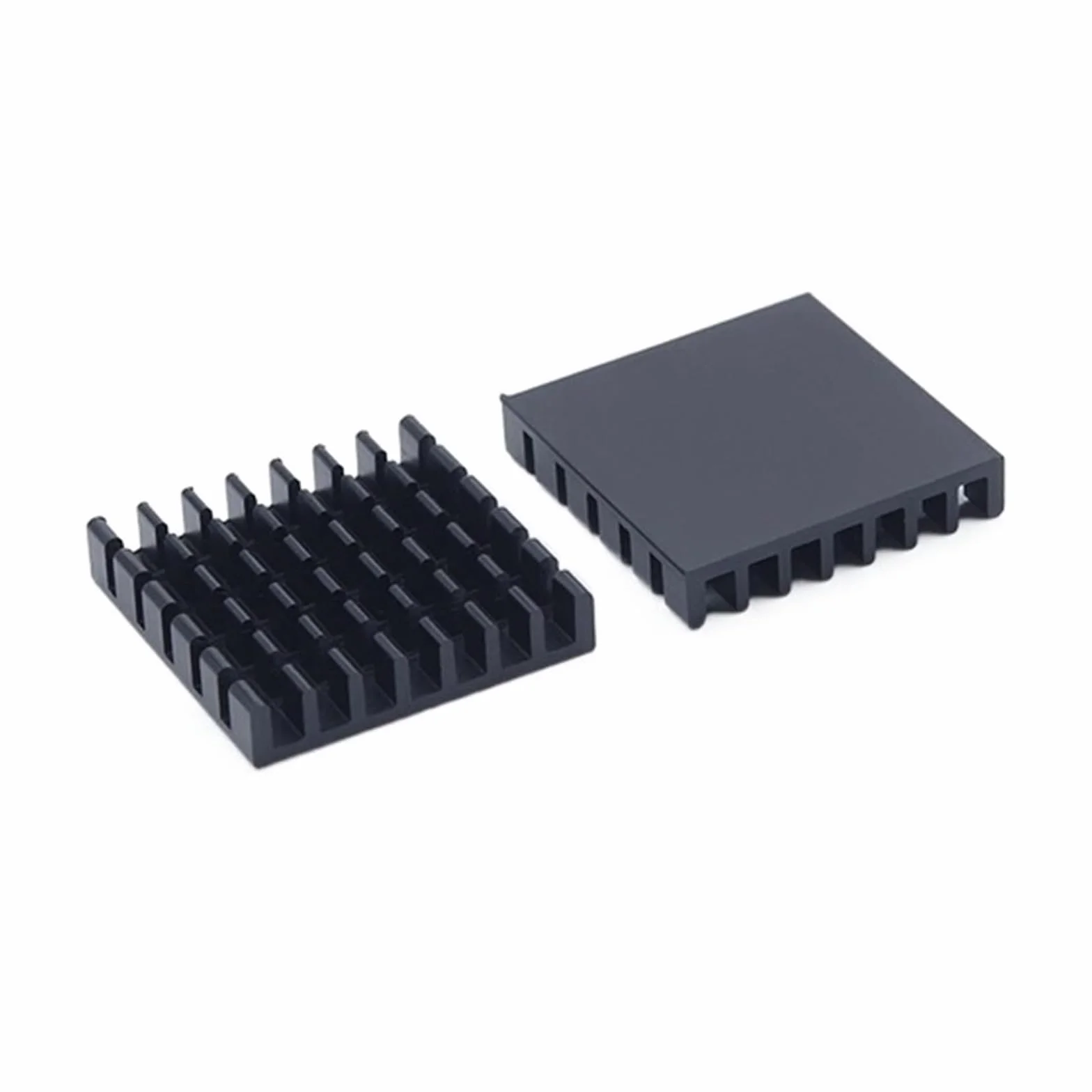 Para radiadores de chip radiadores de aluminio Disipador de calor de aluminio anodizado negro de 5 piezas, 25 x 25 x 5 mm, disipador de calor de enfriamiento de chip electrónico for IC de potencia, ch