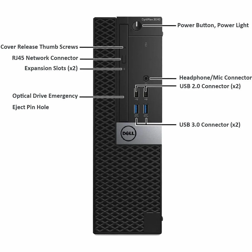 Dell Optiplex 3040 SFF - Ordenador de sobremesa (Intel Core i5-6500, 8 GB de RAM, disco duro de 500 GB, WiFi, Bluetooth, teclado QWERTY de EE.UU., Windows 11 Pro (reacondicionado)