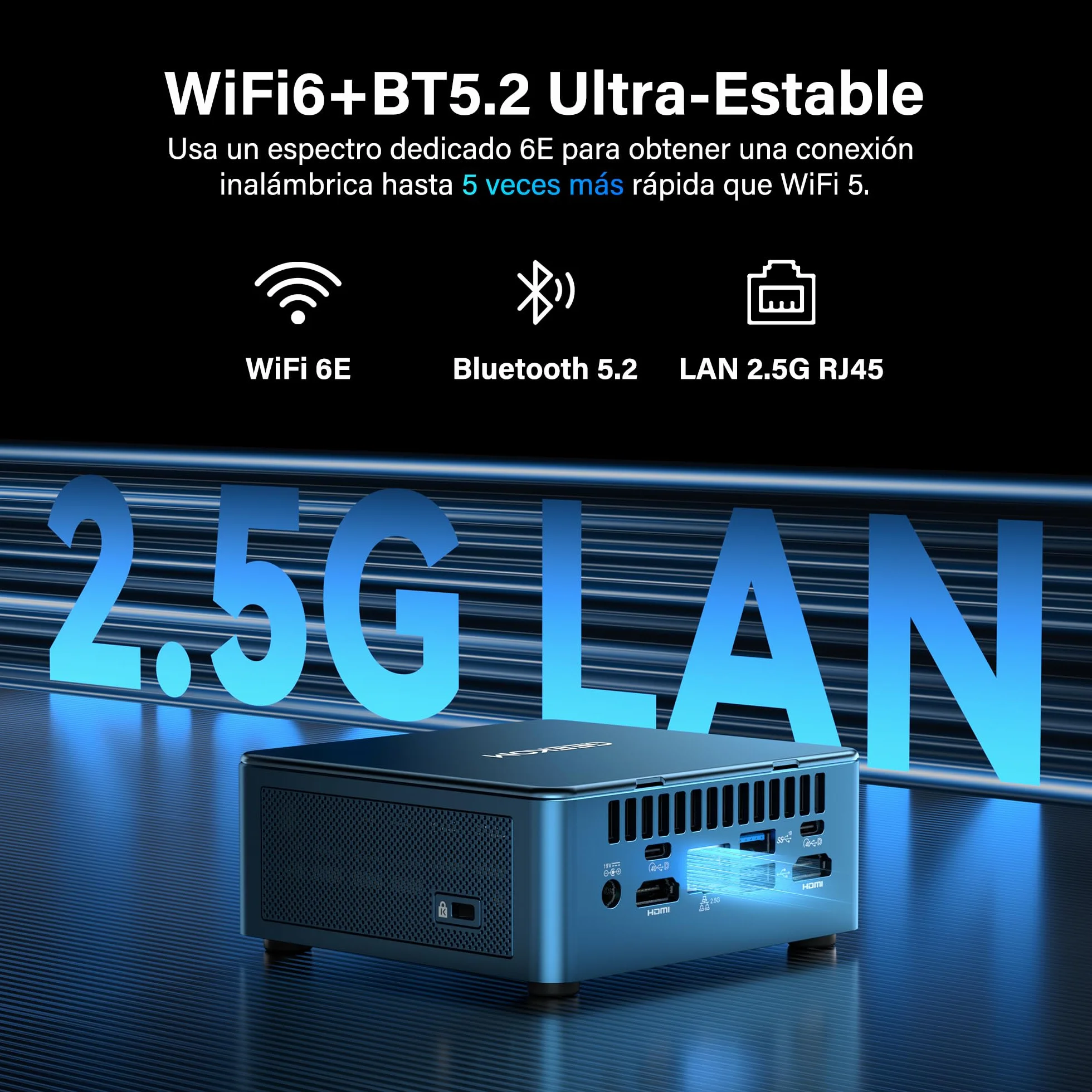GEEKOM IT12 Mini PC Intel Core i5-12450H 16GB RAM 512GB SSD Windows 11 Pro 2xUSB4.0