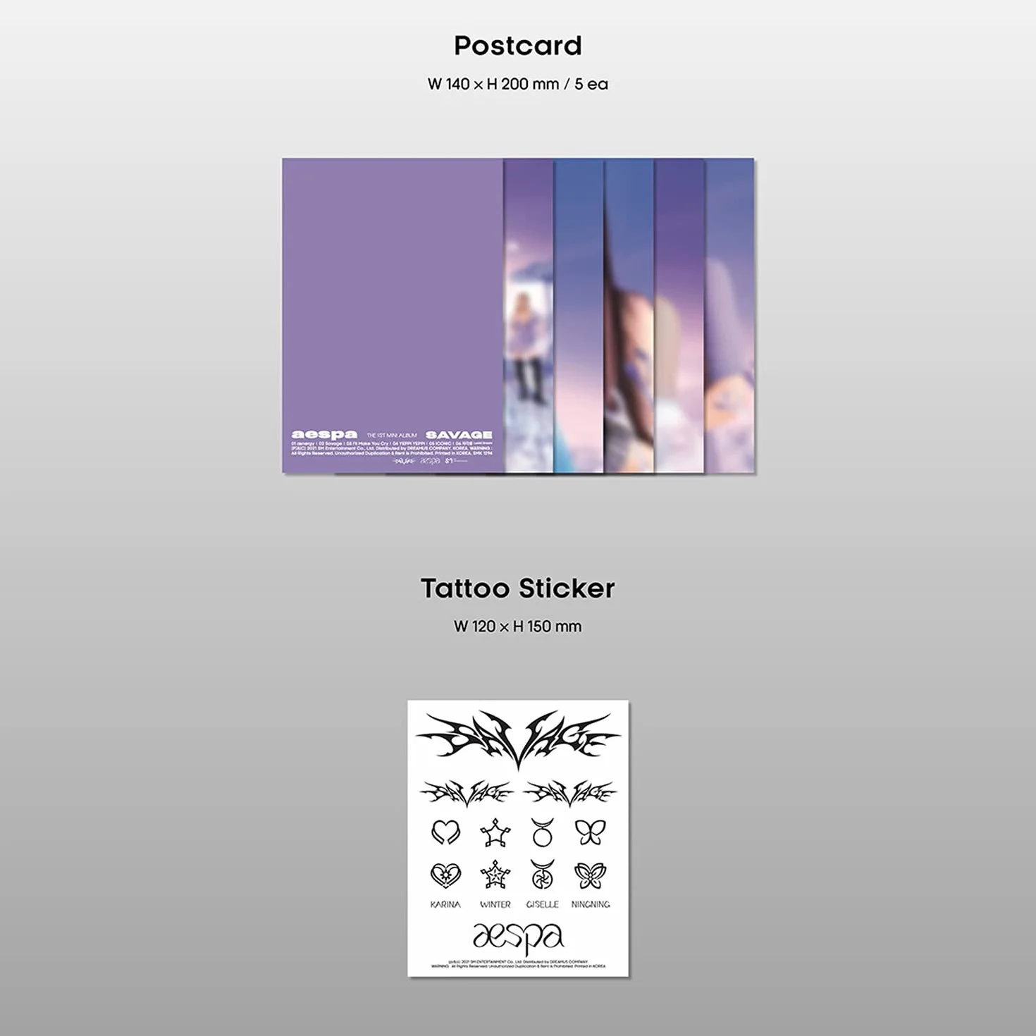 AESPA 1ST MINI ALBUM SAVAGE SYNK DIVE Ver. Photobook CD-R Poster