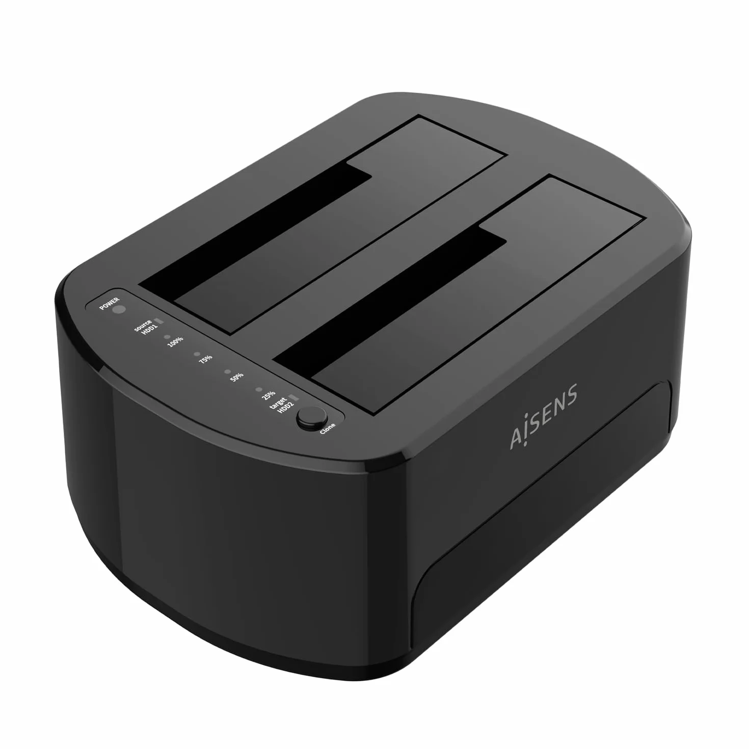 AISENS - ASDS-D03B - Estacion de Docking de Doble Bahia Asds-D03B SATA 2.5/3.5 A USB 3.0/3.1 Gen1, Clone, Negro